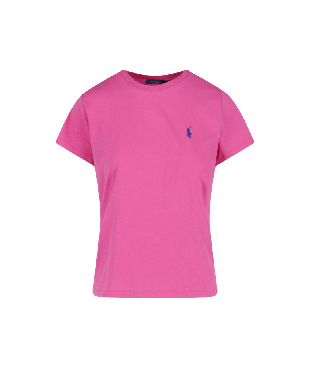 POLO RALPH LAUREN Розовая хлопковая футболка, фото 1