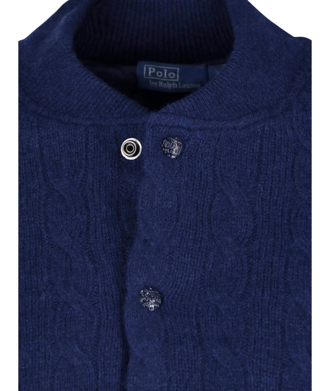 POLO RALPH LAUREN Синий шерстяной кардиган, фото 4
