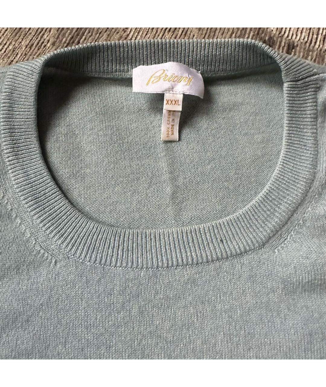 BRIONI Голубой кашемировый джемпер / свитер, фото 3