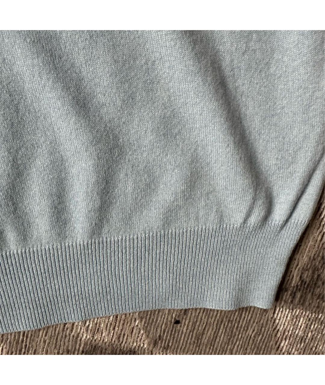 BRIONI Голубой кашемировый джемпер / свитер, фото 5