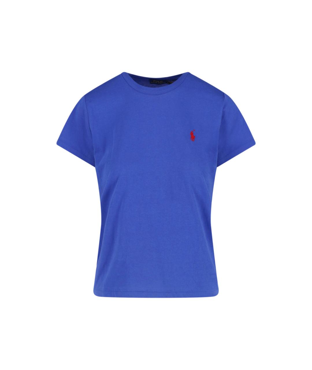 POLO RALPH LAUREN Синяя хлопковая футболка, фото 1