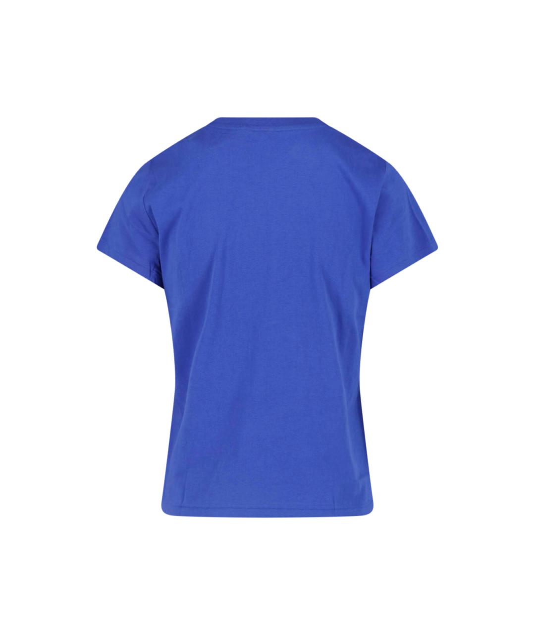 POLO RALPH LAUREN Синяя хлопковая футболка, фото 2