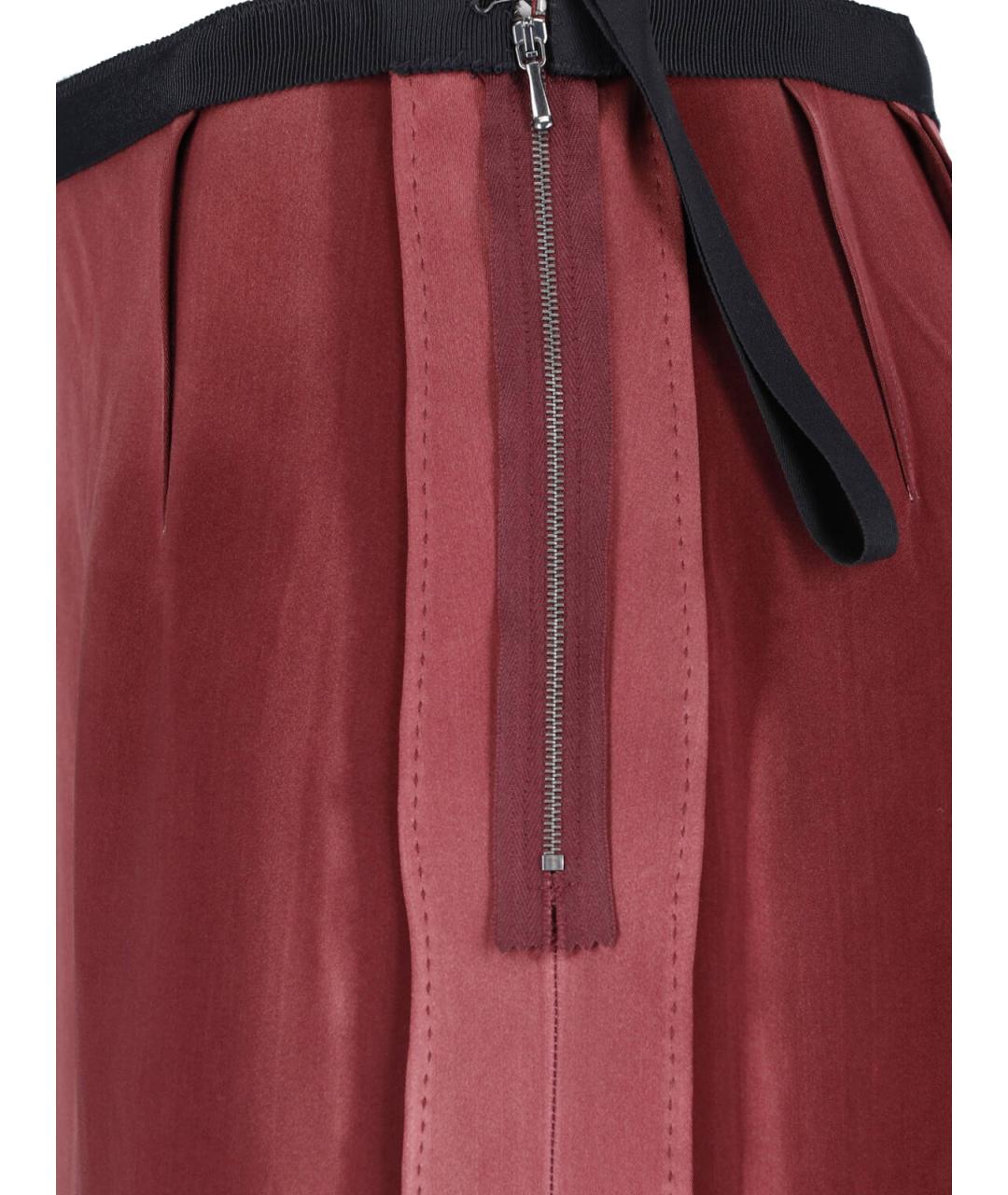 MAISON MARGIELA Красная вискозная юбка миди, фото 4