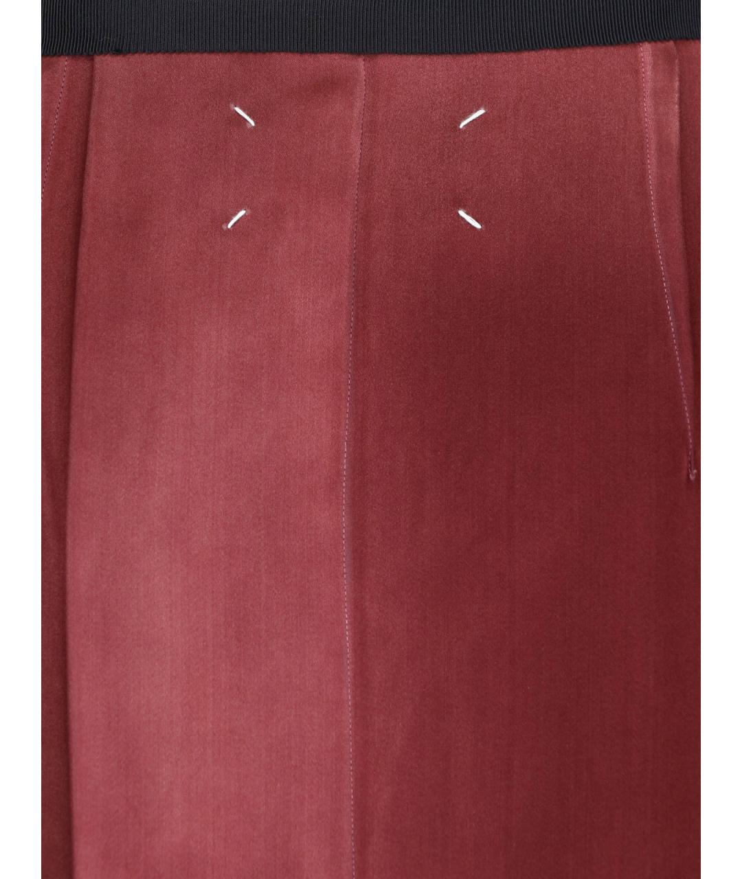 MAISON MARGIELA Красная вискозная юбка миди, фото 5