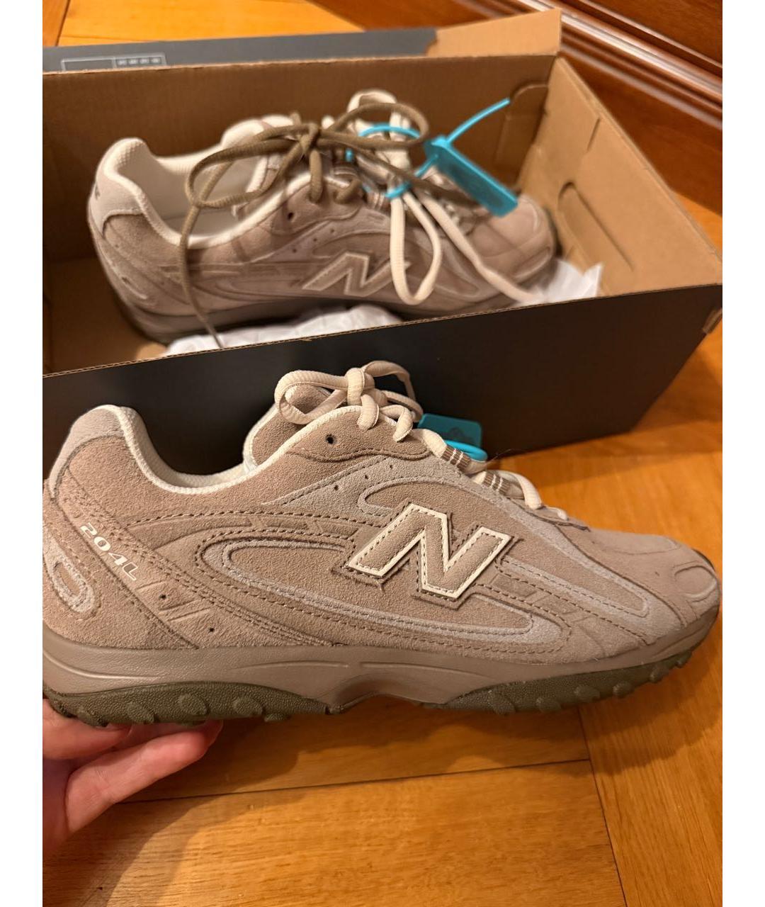 NEW BALANCE Бежевые замшевые кроссовки, фото 4