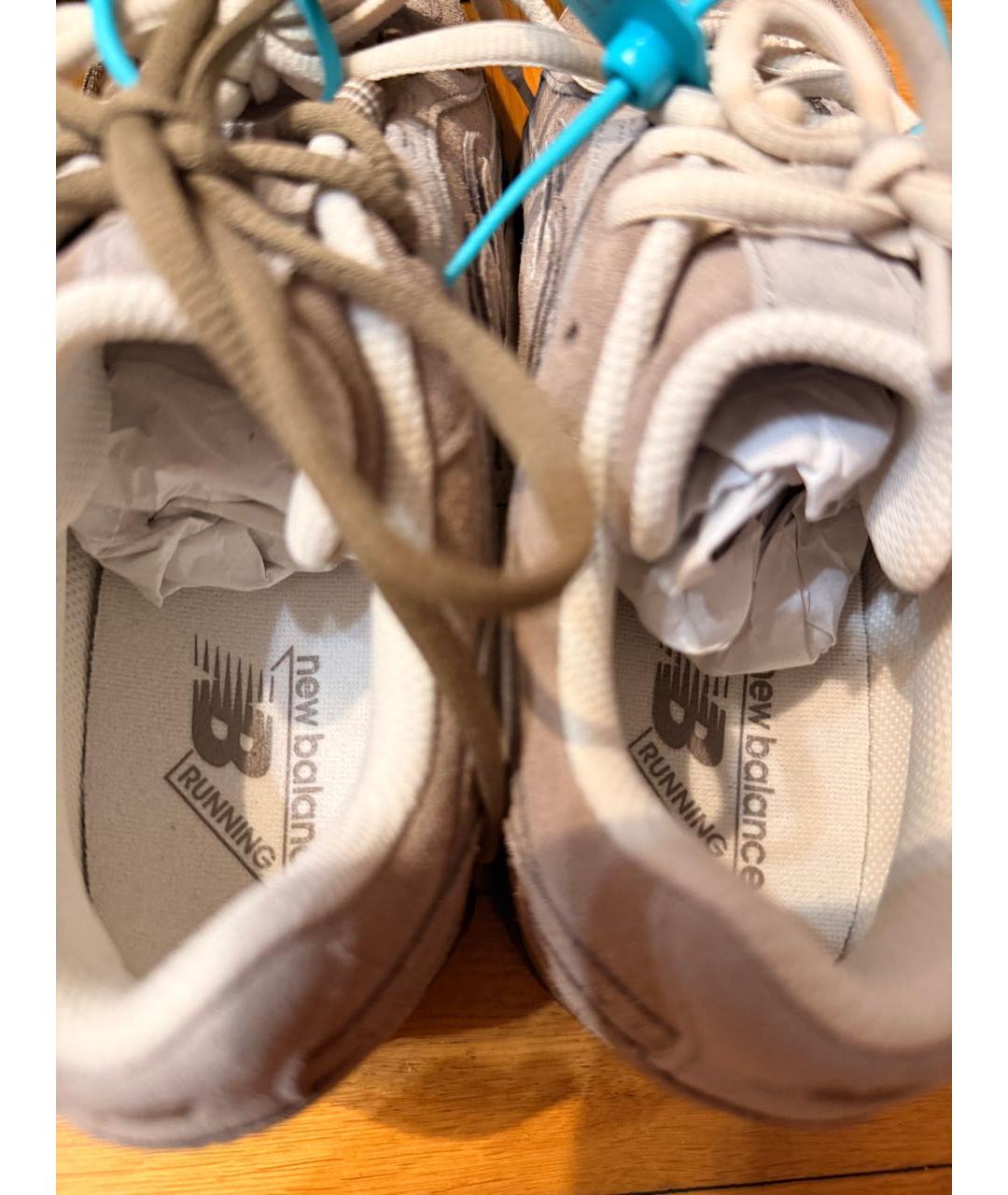 NEW BALANCE Бежевые замшевые кроссовки, фото 5