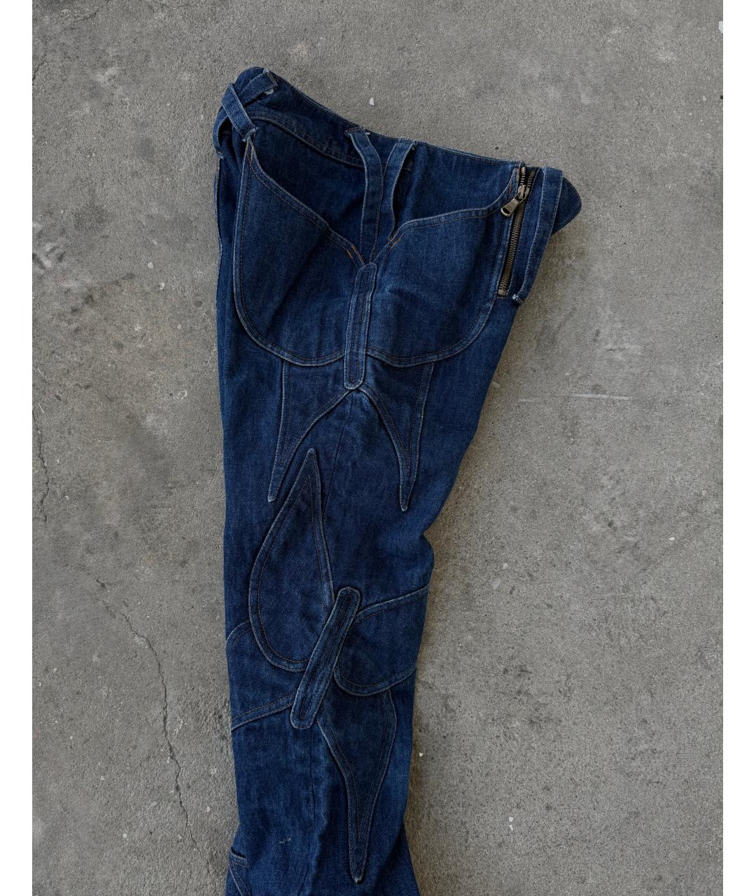 DOLCE&GABBANA Темно-синие хлопковые джинсы клеш, фото 7