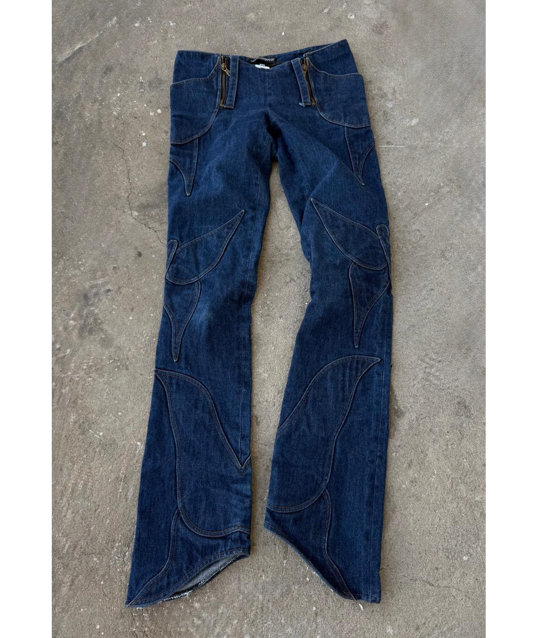 DOLCE&GABBANA Темно-синие хлопковые джинсы клеш, фото 2