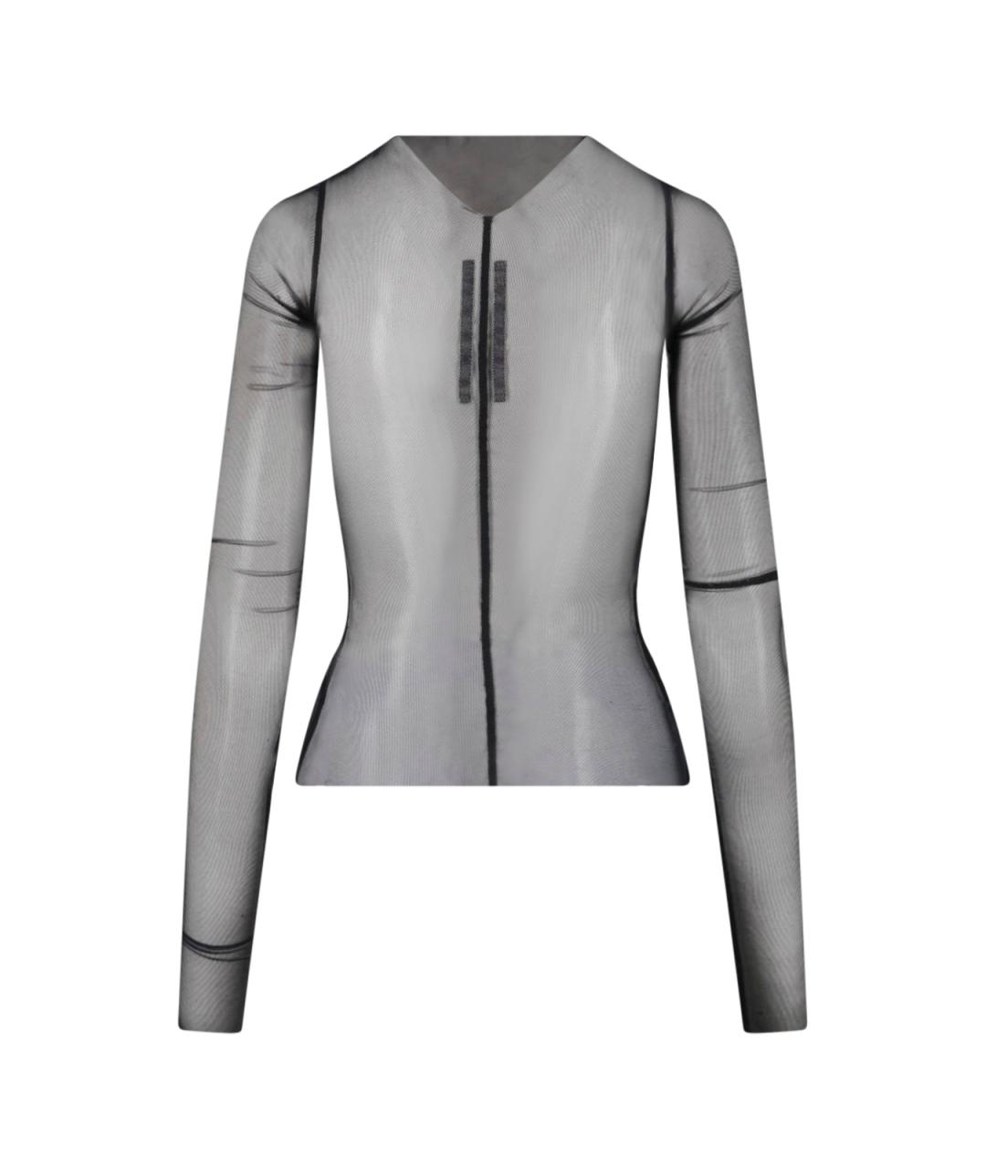 RICK OWENS Черная полиамидовая майка, фото 2