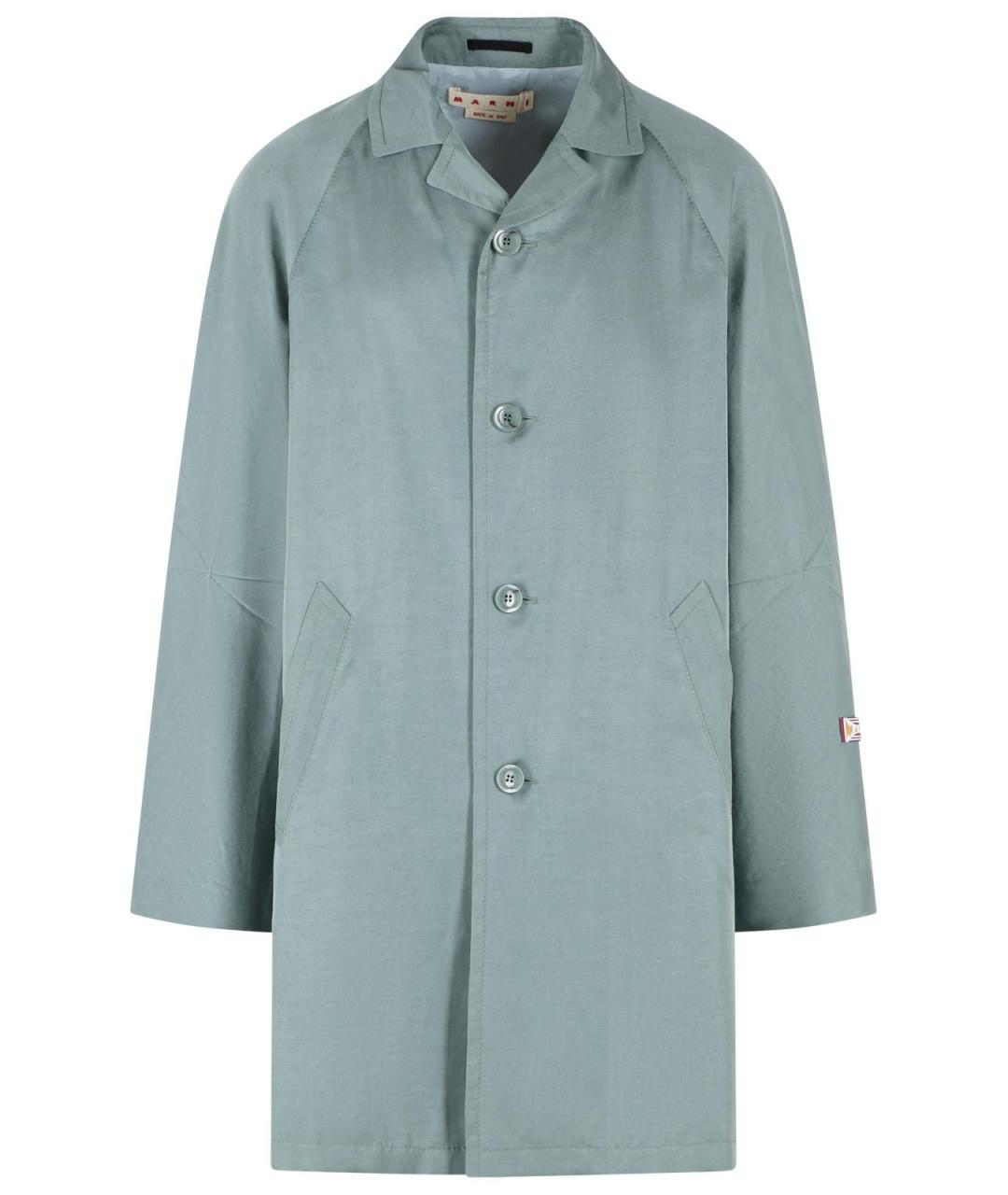 MARNI Зеленый тренч / плащ, фото 1