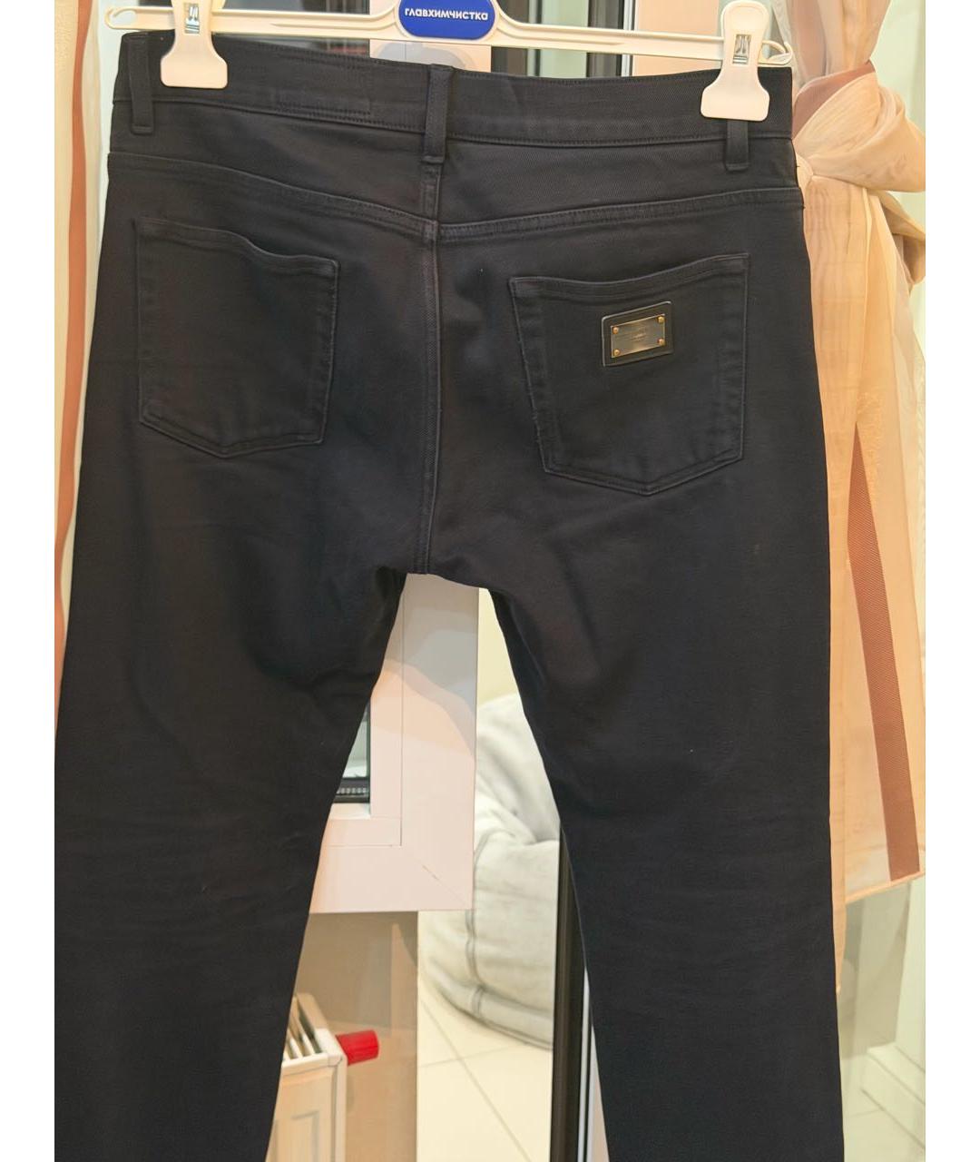 DOLCE&GABBANA Черные хлопко-полиэстеровые джинсы скинни, фото 4