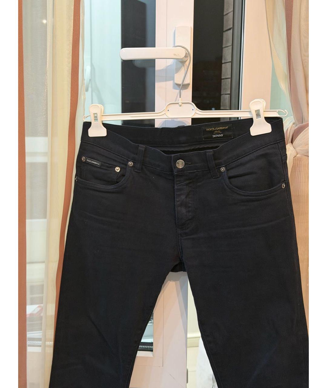 DOLCE&GABBANA Черные хлопко-полиэстеровые джинсы скинни, фото 6