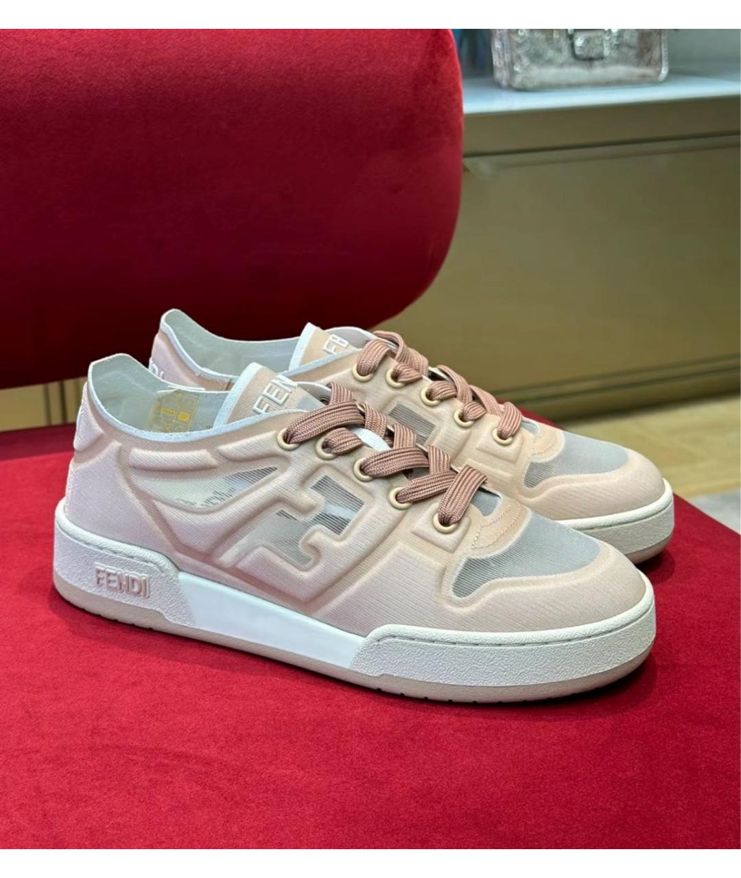 FENDI Розовые кроссовки, фото 8