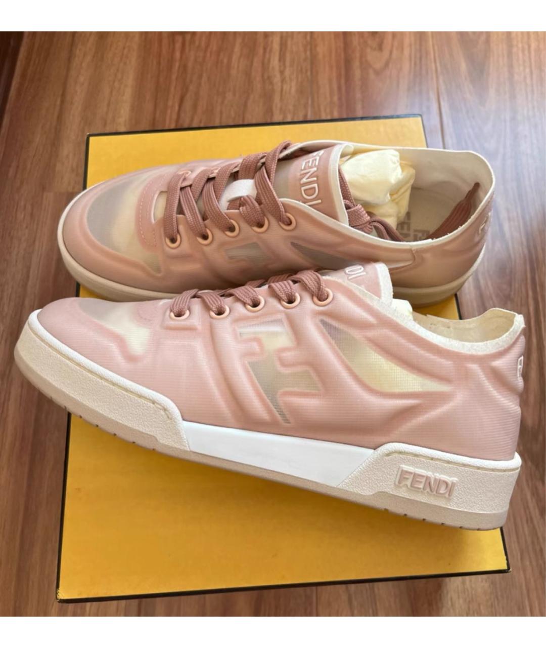 FENDI Розовые кроссовки, фото 5