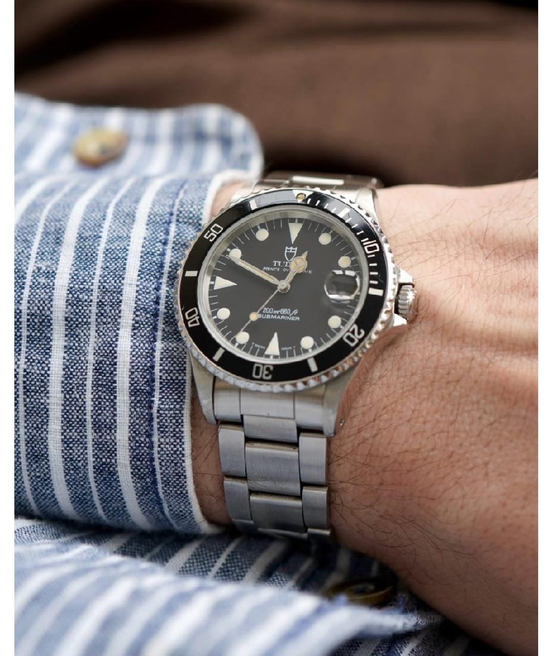 TUDOR Черные стальные часы, фото 4