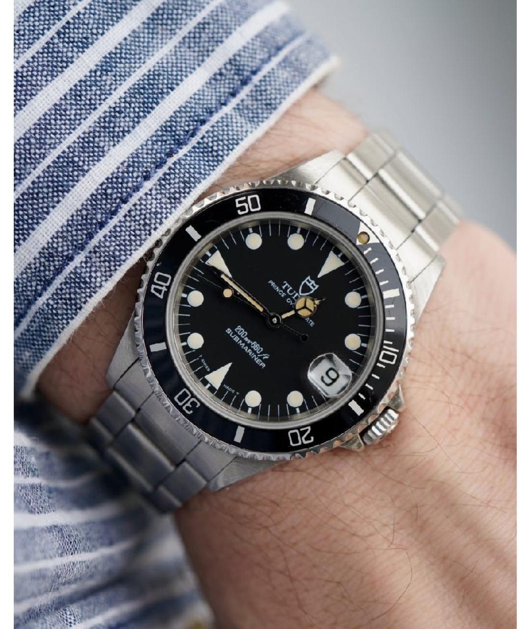 TUDOR Черные стальные часы, фото 6