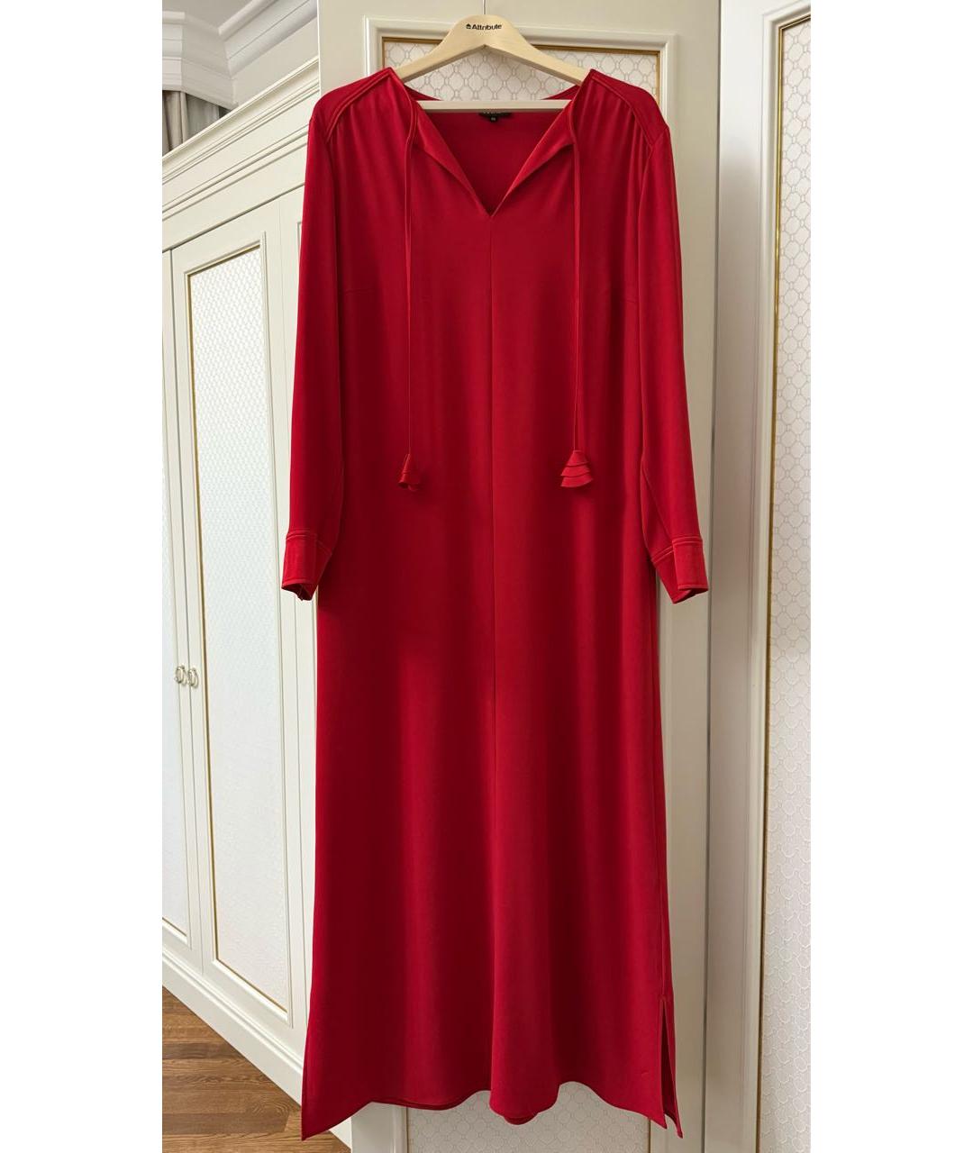 ESCADA Красное хлопко-эластановое вечернее платье, фото 7