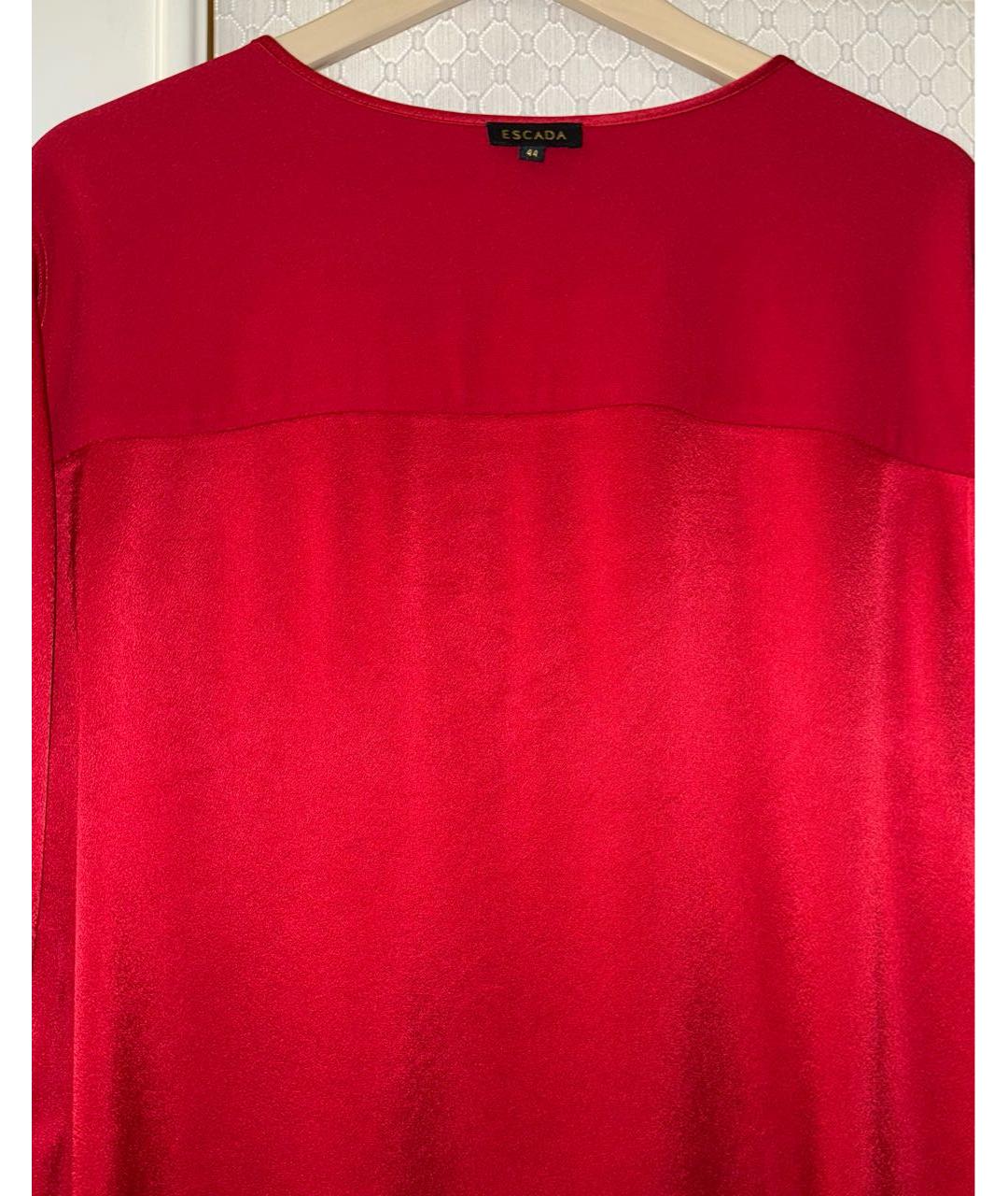 ESCADA Красное хлопко-эластановое вечернее платье, фото 3