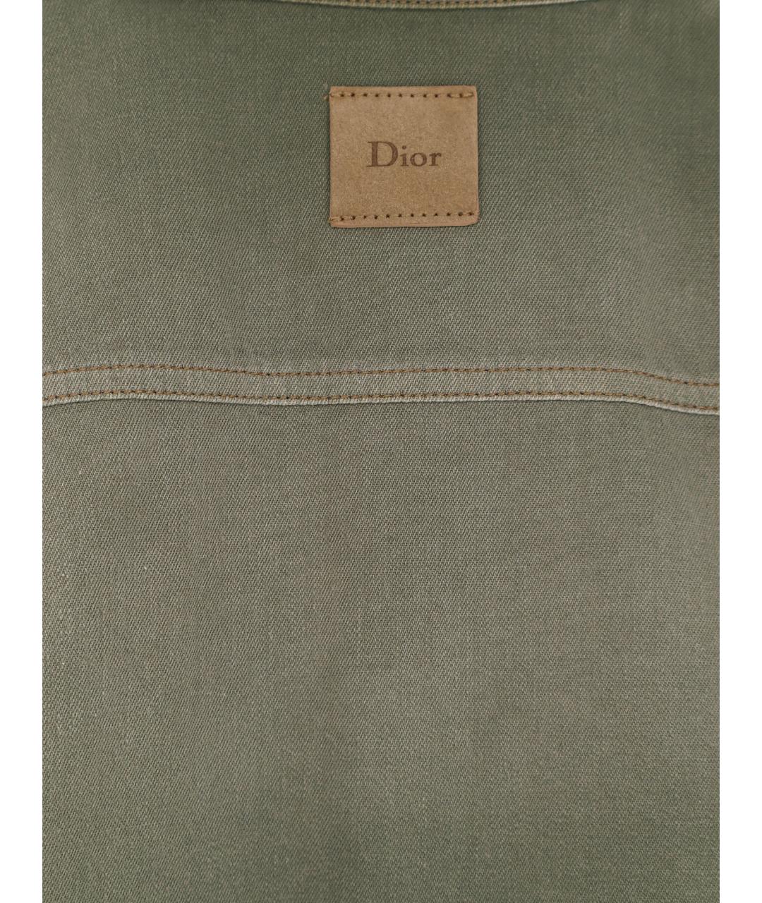 CHRISTIAN DIOR Зеленая хлопковая рубашка, фото 3