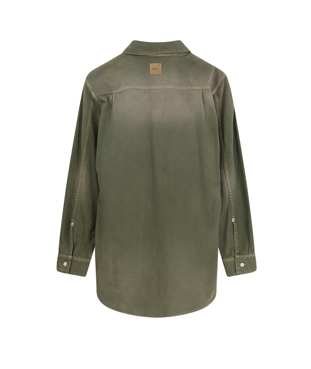 CHRISTIAN DIOR Зеленая хлопковая рубашка, фото 2