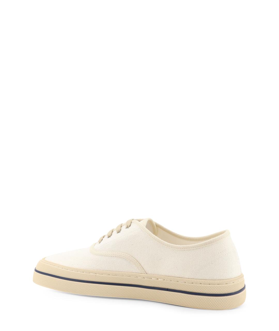 LORO PIANA Бежевые текстильные кеды, фото 3