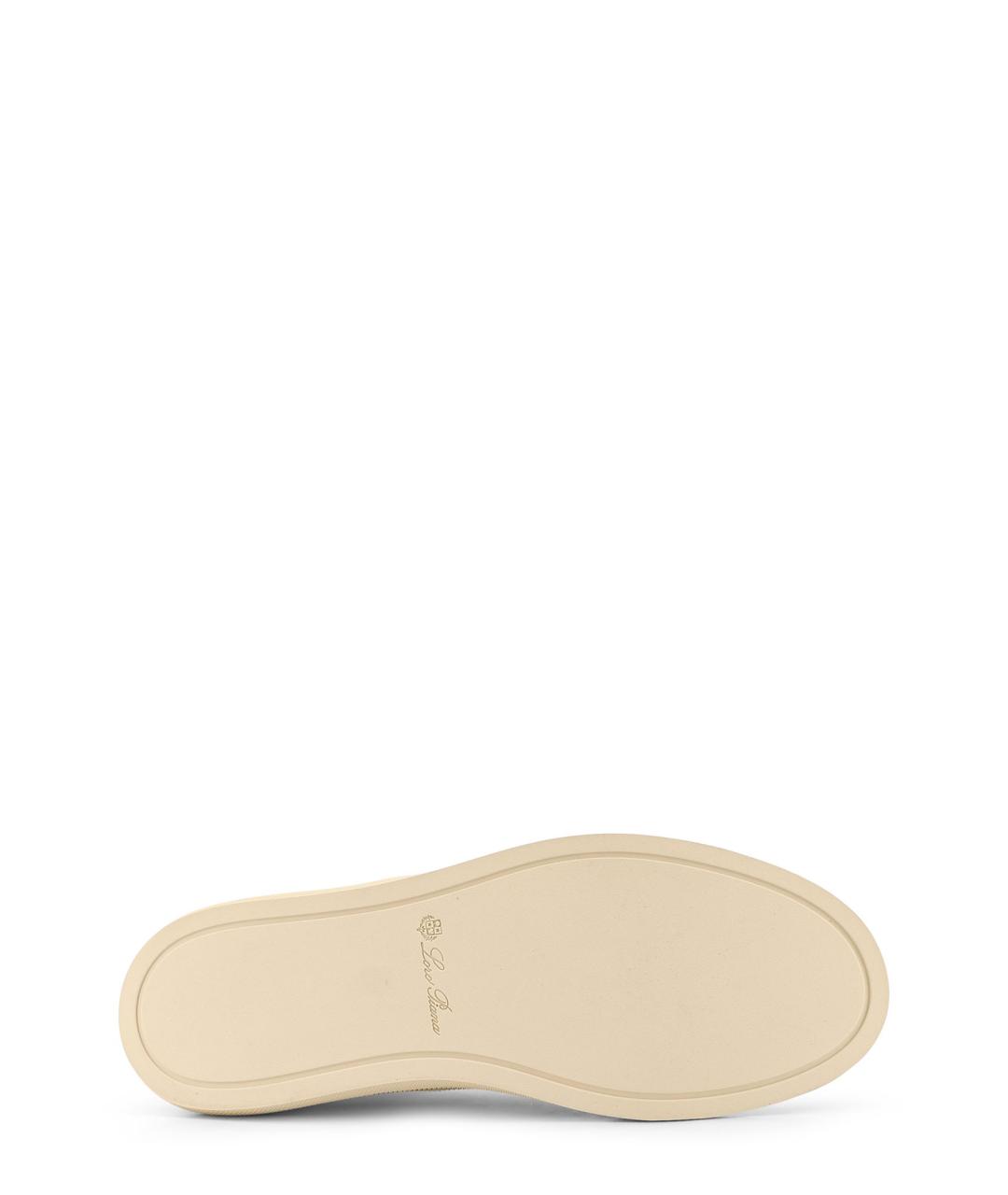 LORO PIANA Бежевые текстильные кеды, фото 4