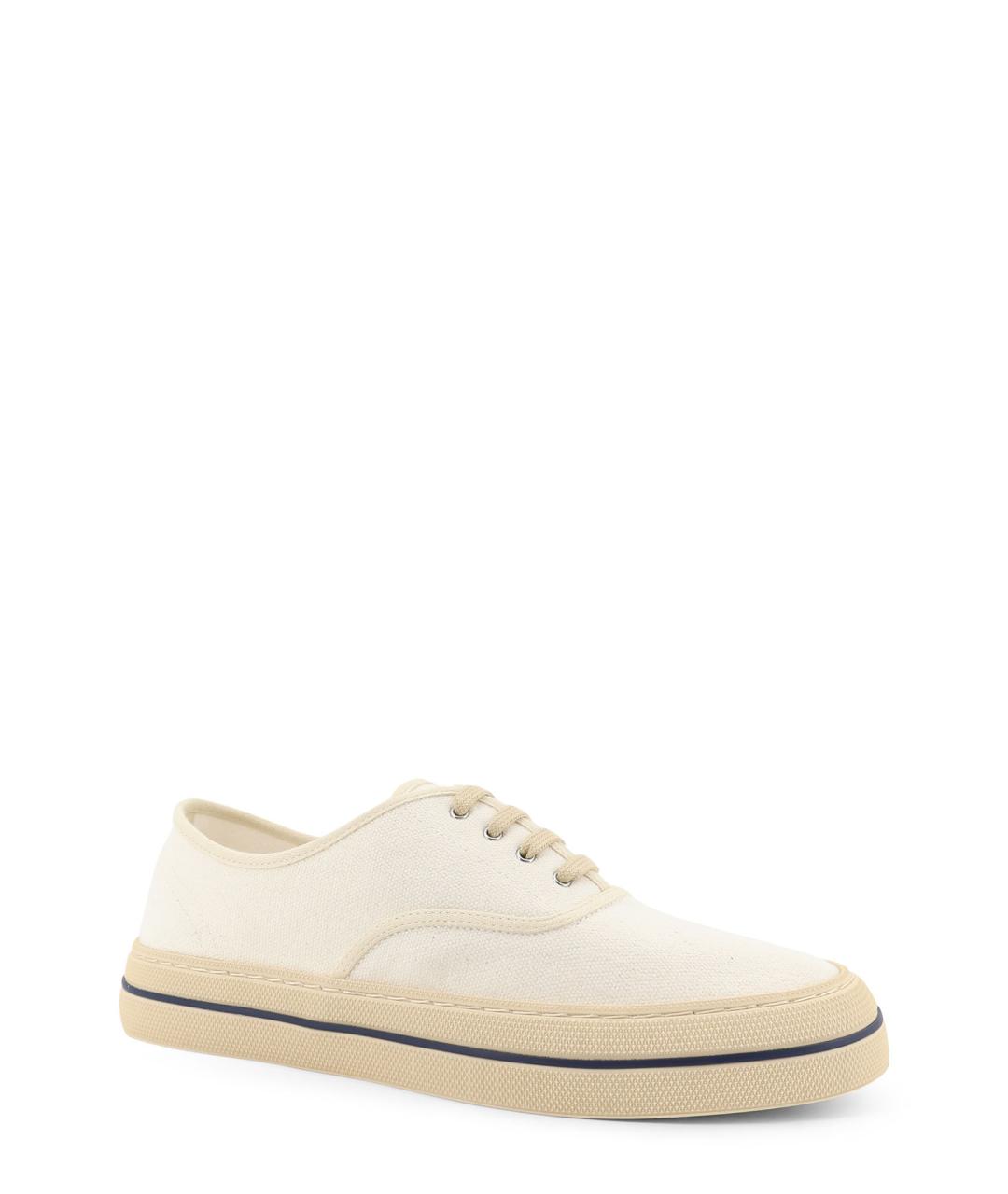 LORO PIANA Бежевые текстильные кеды, фото 2