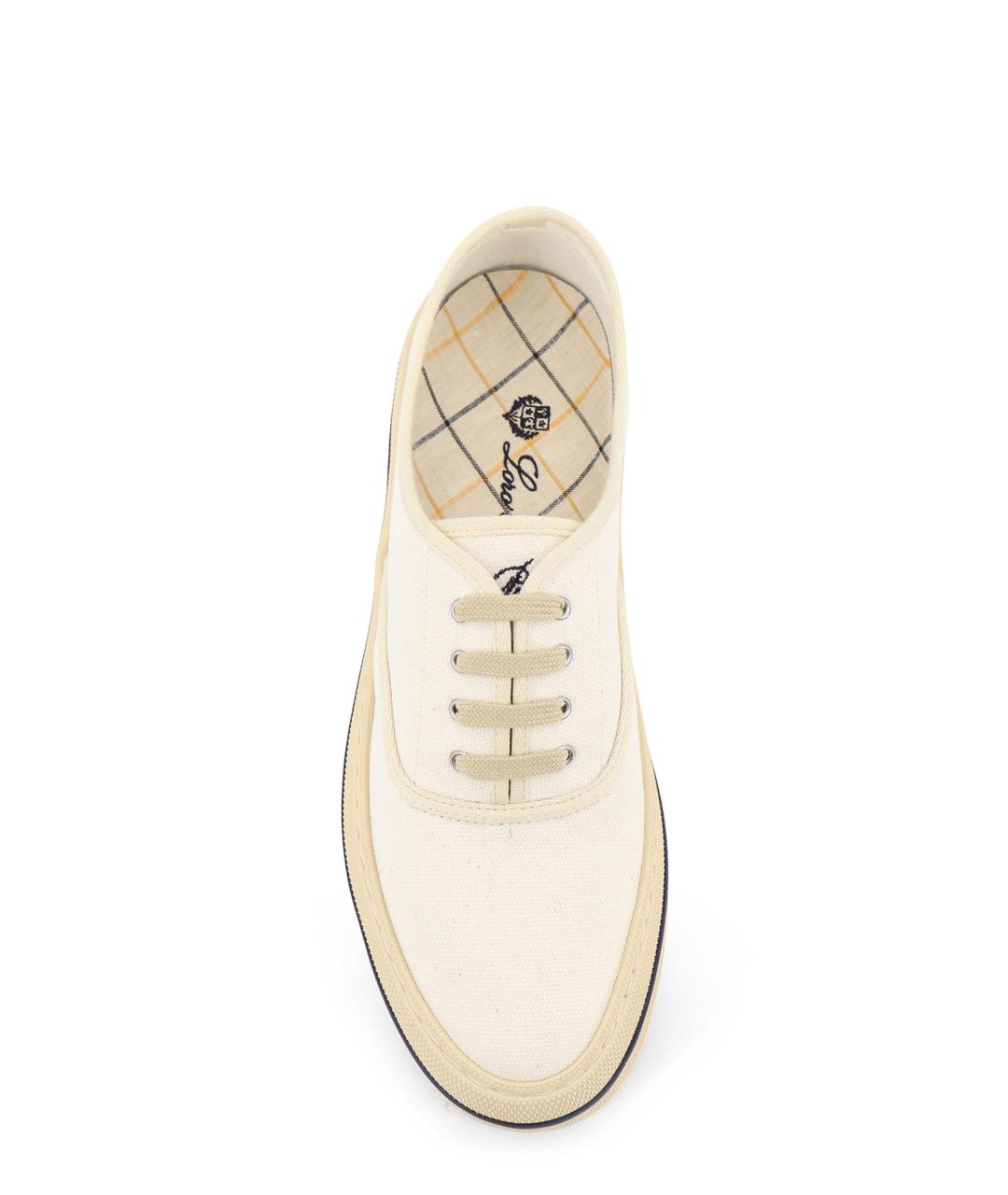 LORO PIANA Бежевые текстильные кеды, фото 5