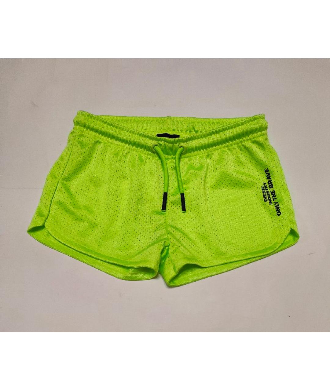 DIESEL Салатовые полиэстеровые брюки и шорты, фото 7