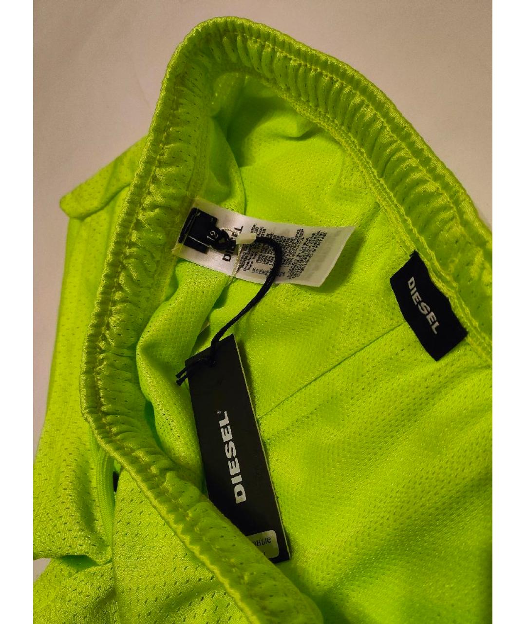 DIESEL Салатовые полиэстеровые брюки и шорты, фото 6