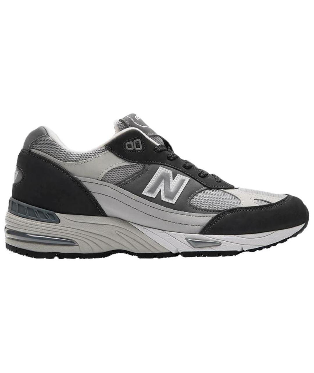 NEW BALANCE Серые текстильные низкие кроссовки / кеды, фото 1