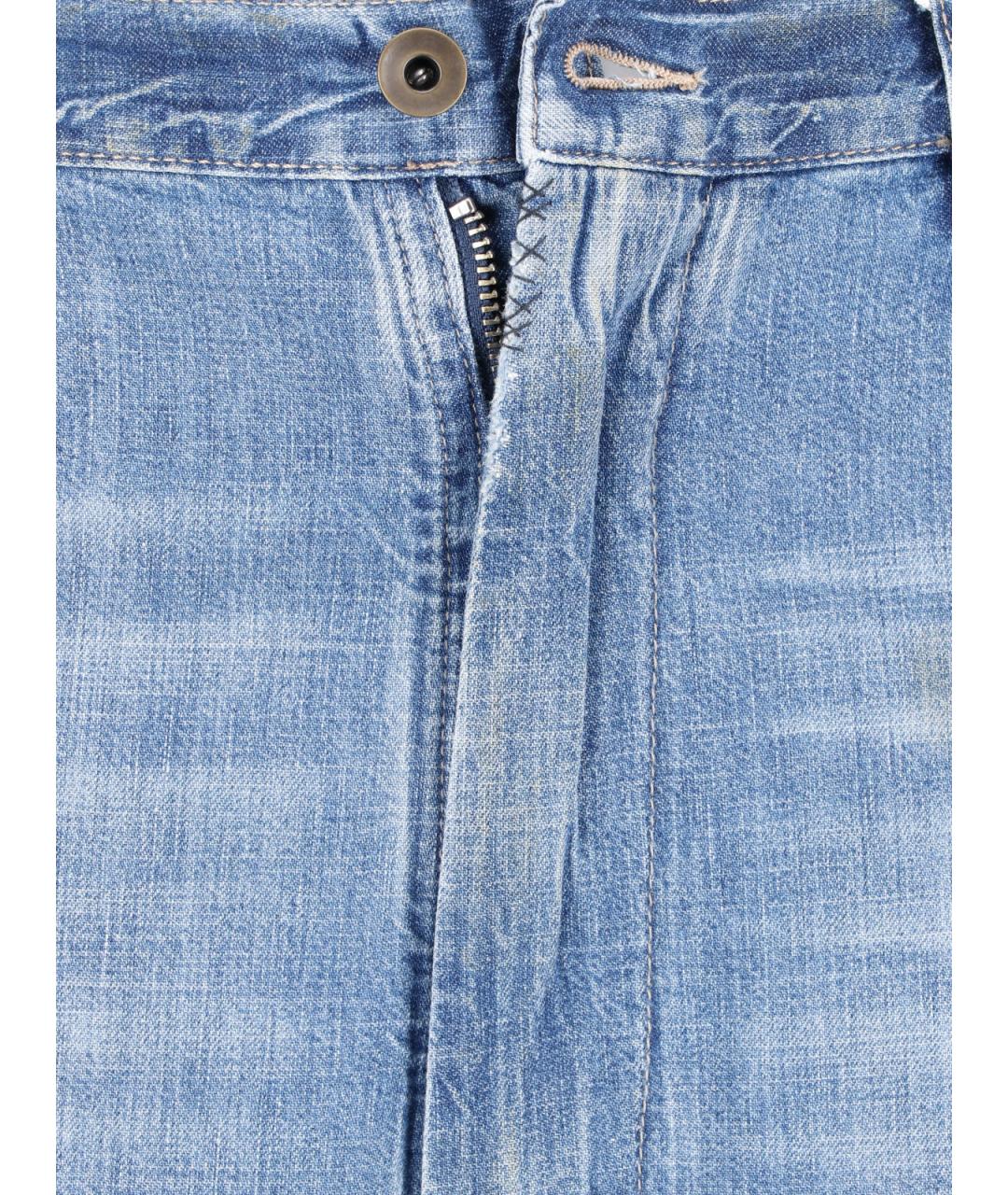 MAISON MARGIELA Синие хлопковые прямые джинсы, фото 5