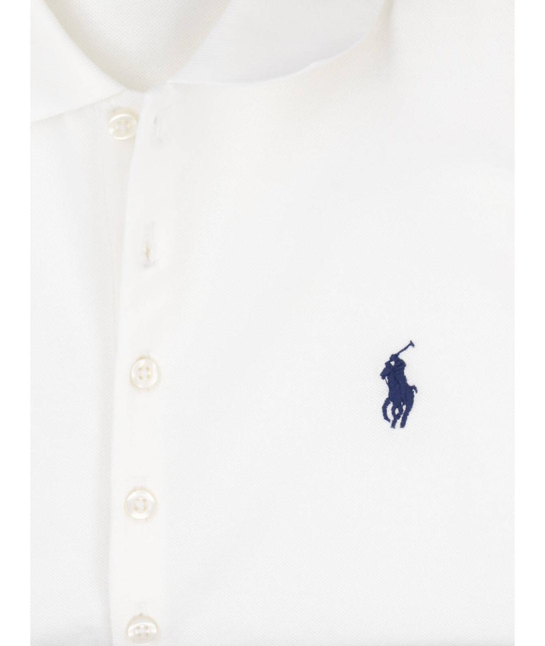 POLO RALPH LAUREN Белая хлопковая футболка, фото 3