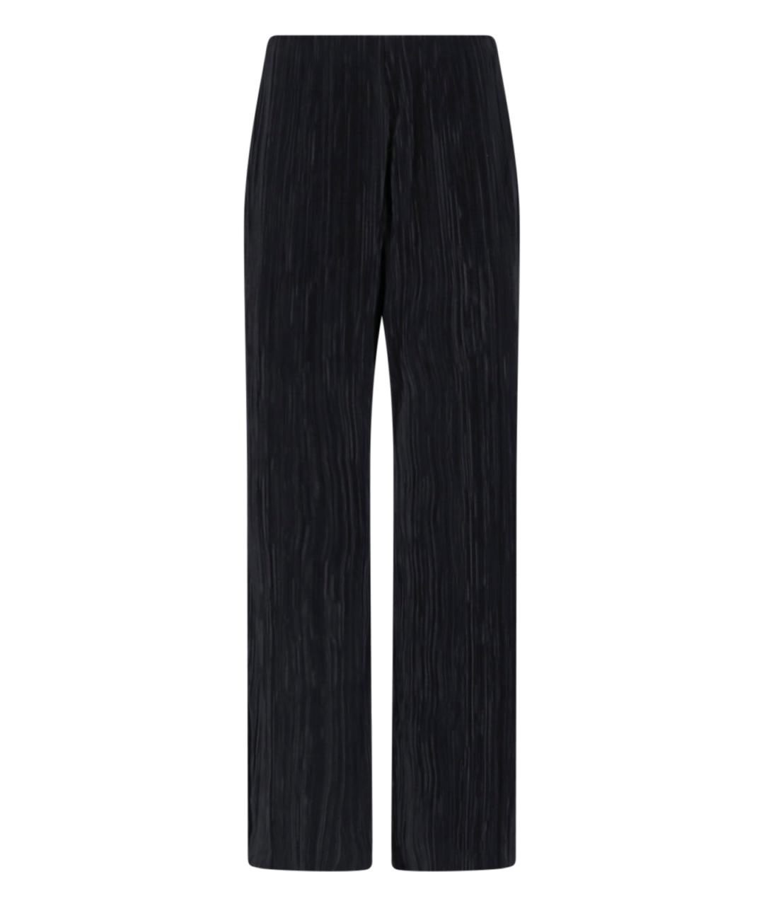 CALVIN KLEIN Черные полиэстеровые прямые брюки, фото 1