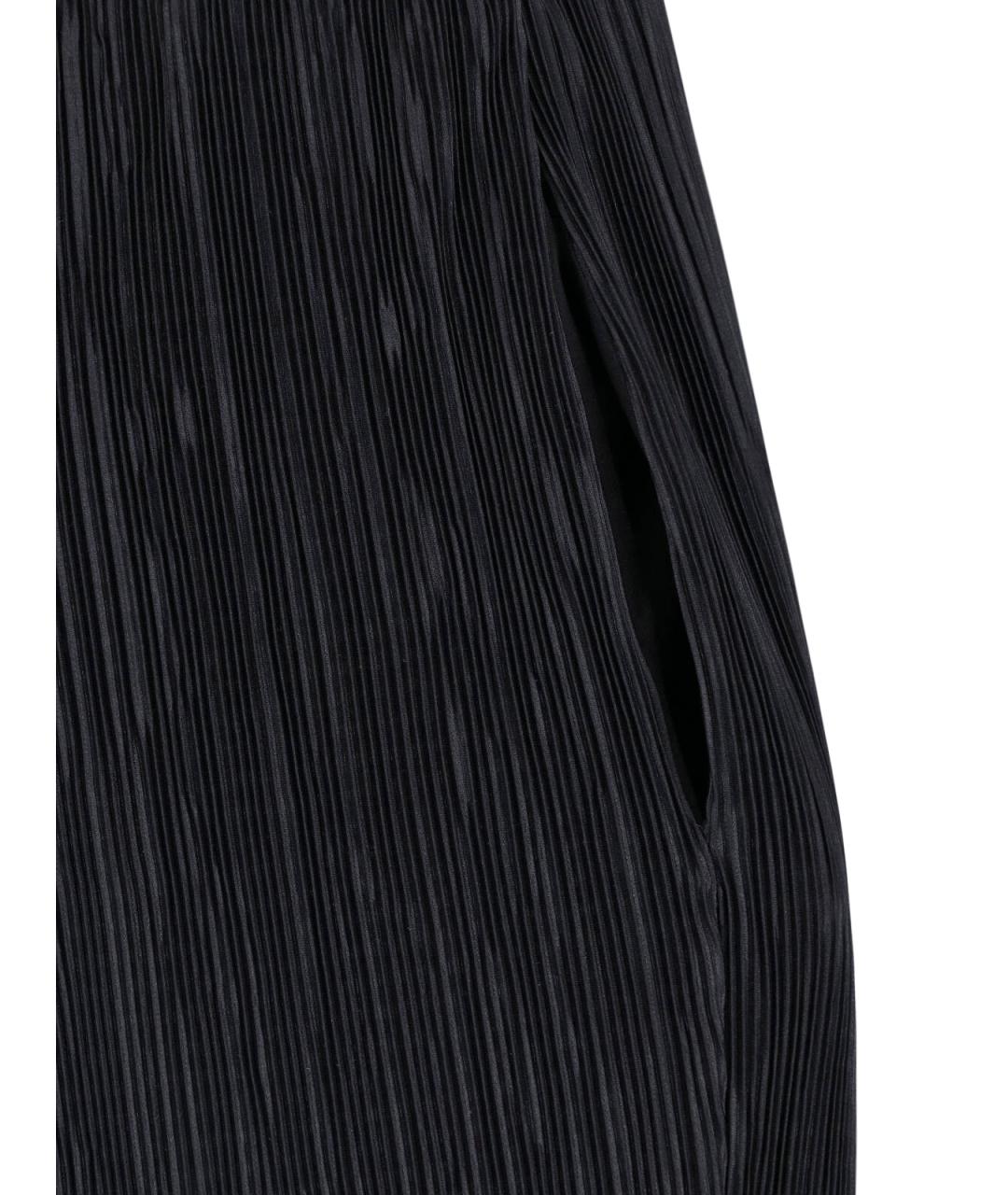 CALVIN KLEIN Черные полиэстеровые прямые брюки, фото 4