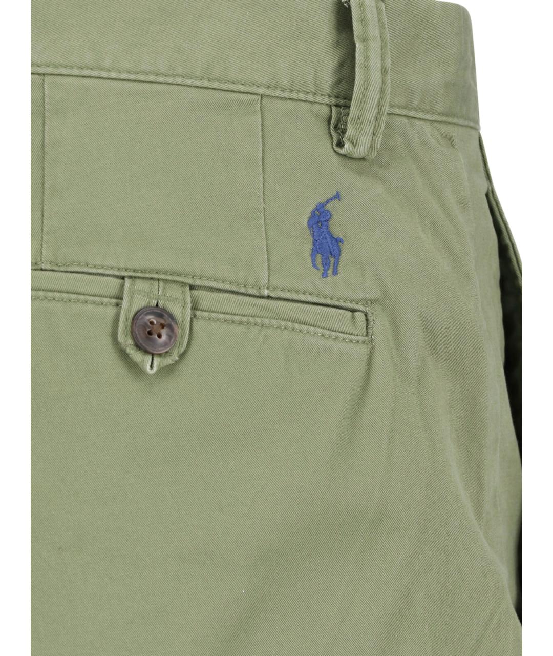 POLO RALPH LAUREN Зеленые хлопковые шорты, фото 4