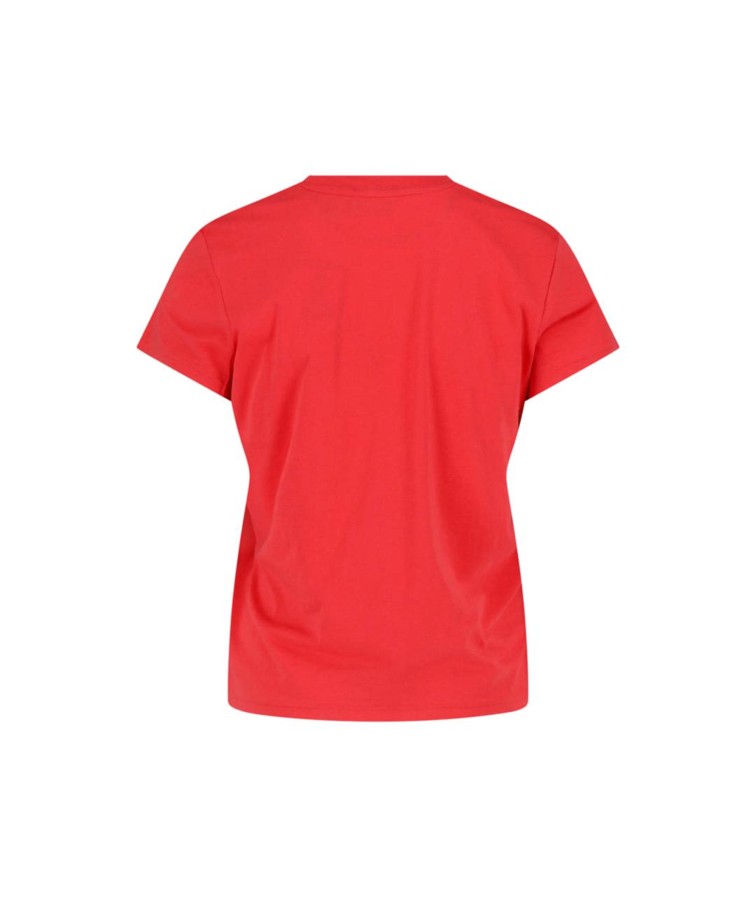 POLO RALPH LAUREN Красная хлопковая футболка, фото 2