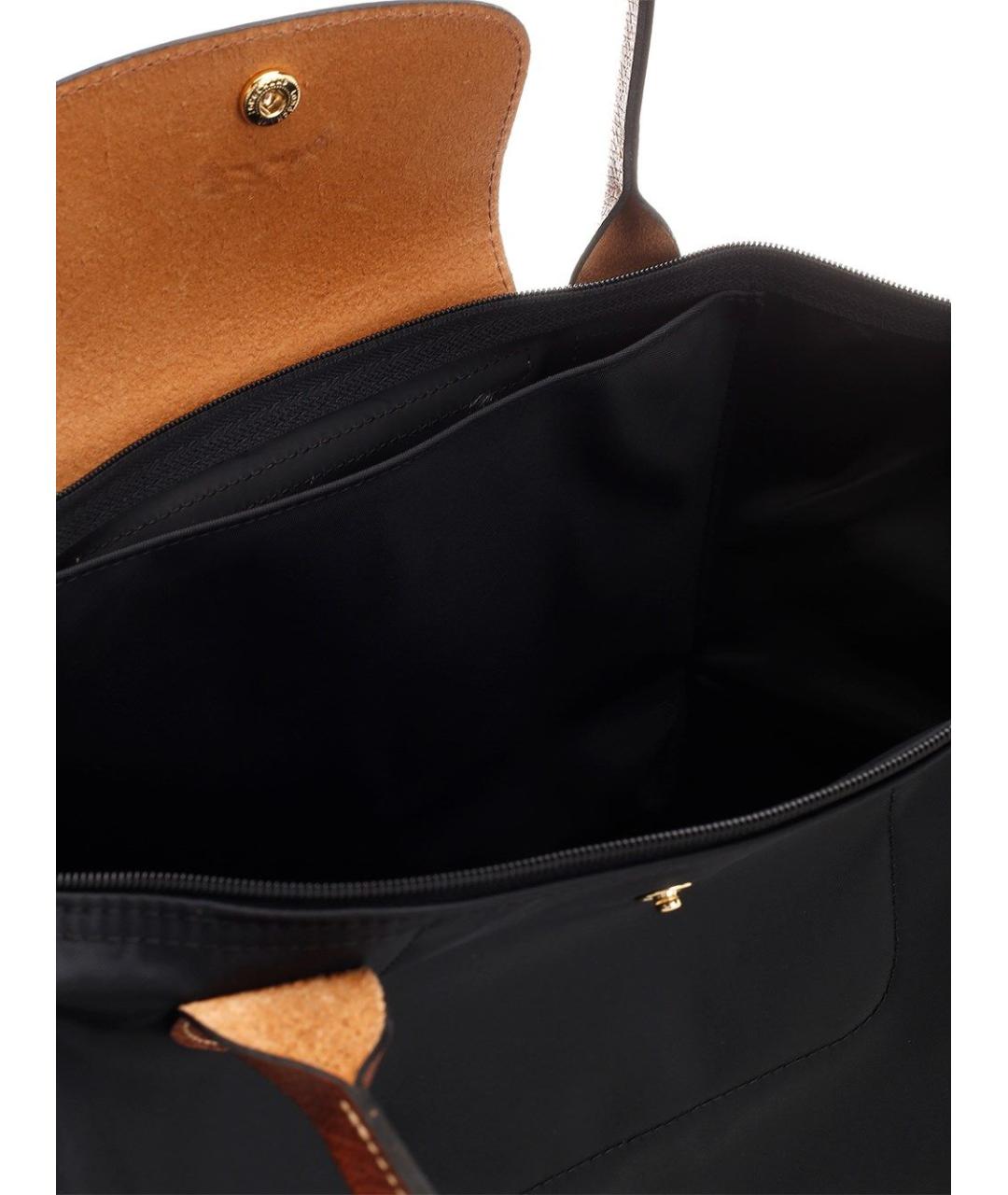 LONGCHAMP Черная тканевая сумка через плечо, фото 4
