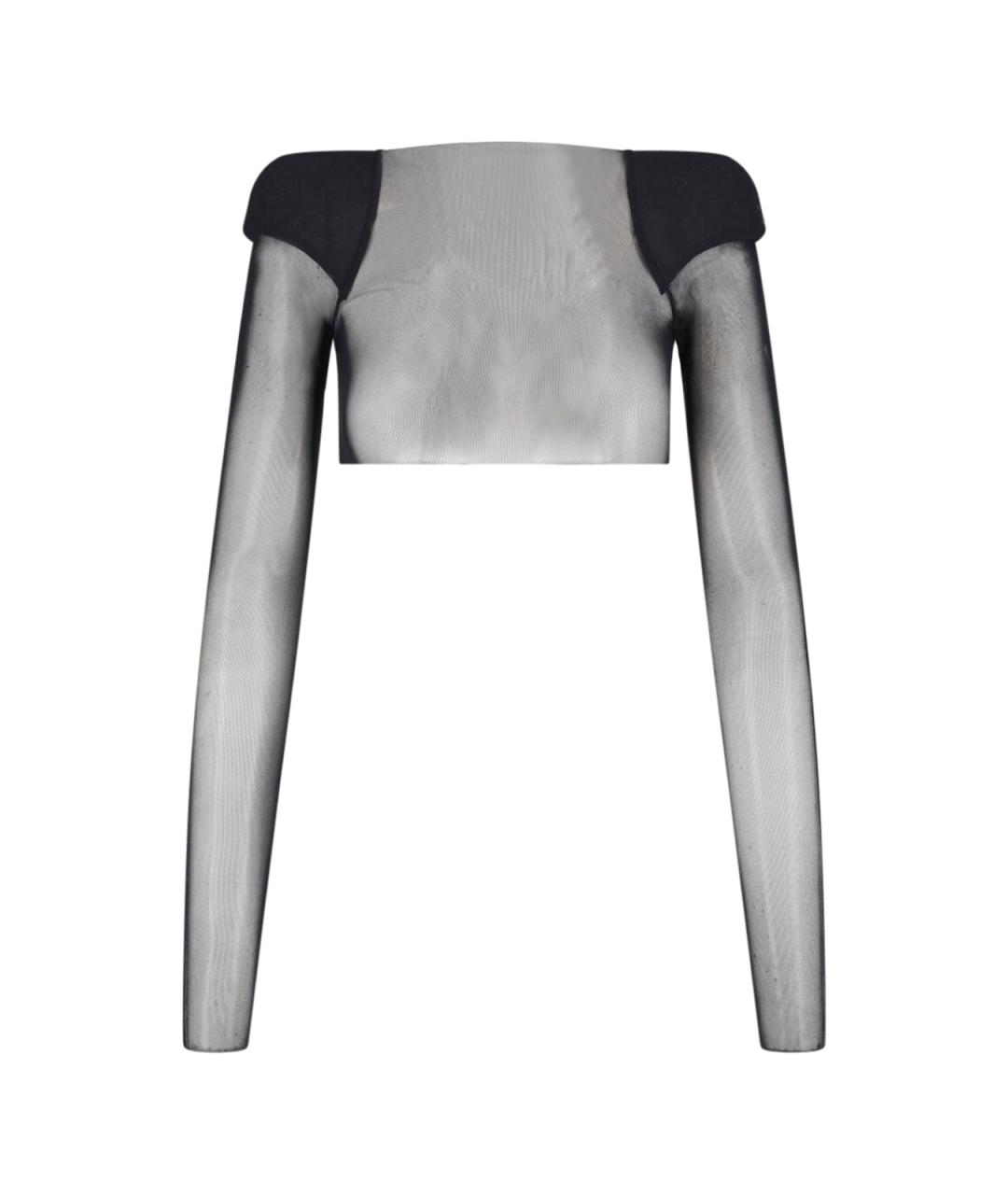 RICK OWENS Черная полиамидовая майка, фото 1