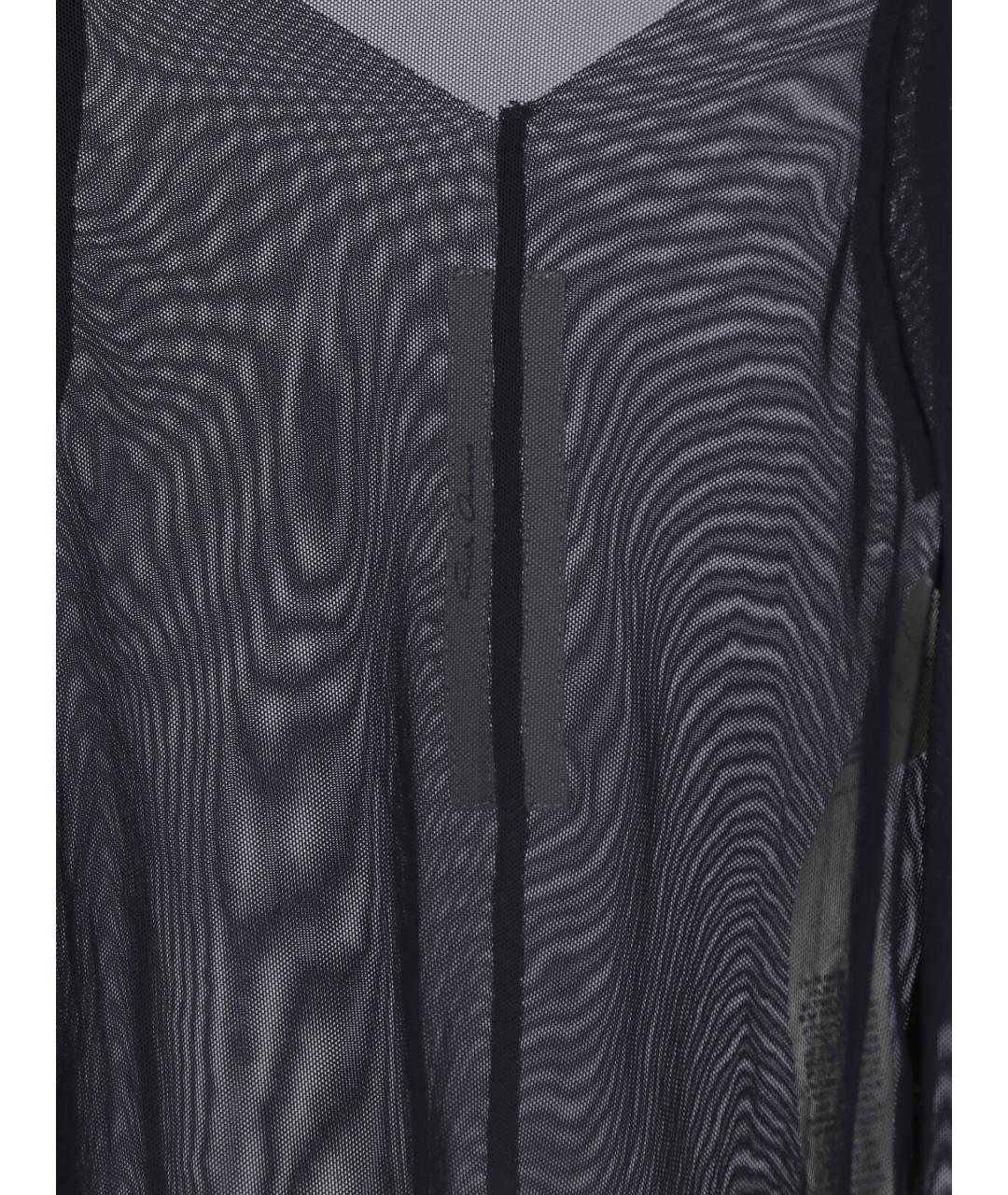 RICK OWENS Черная полиамидовая майка, фото 3