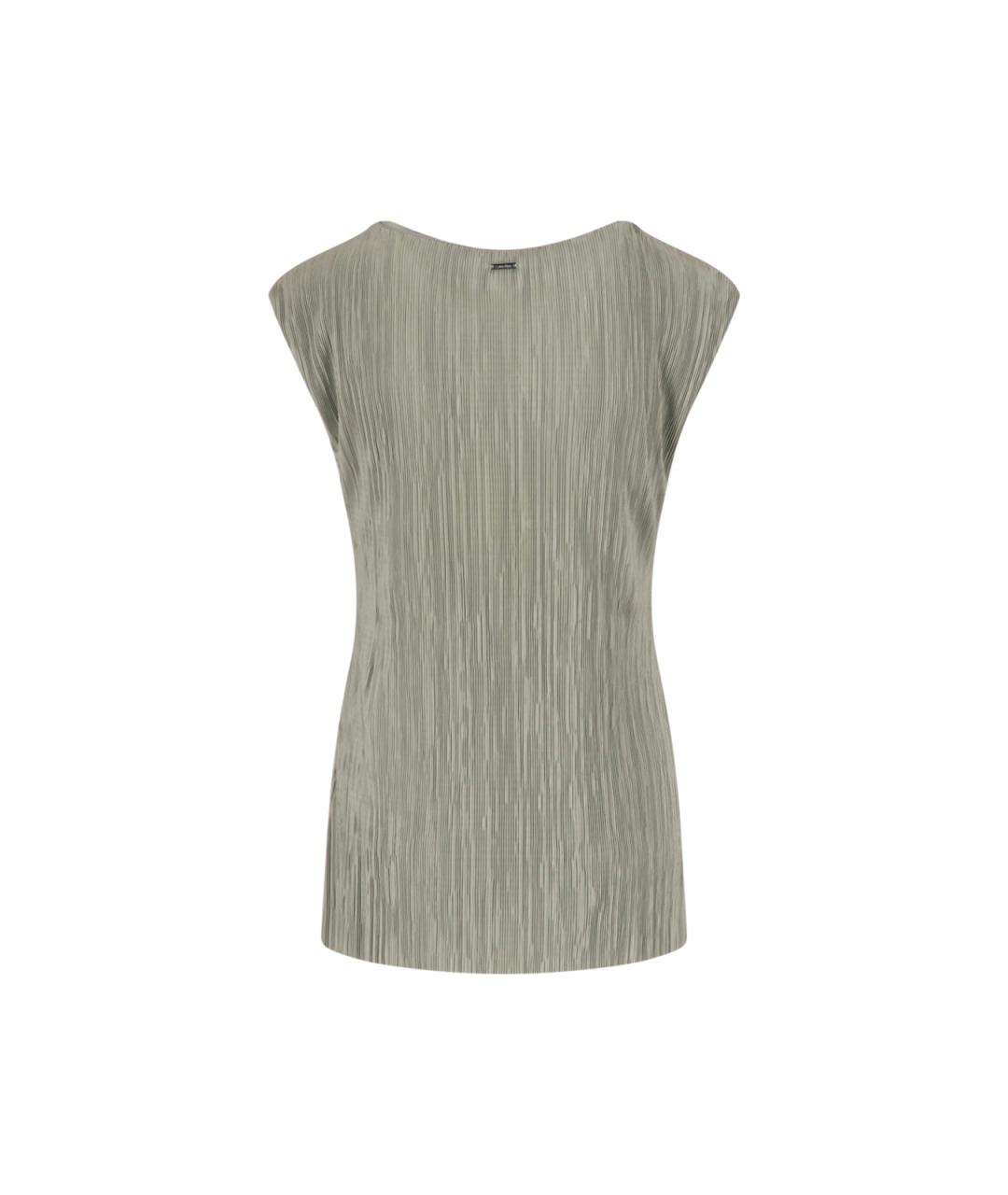 CALVIN KLEIN Зеленая полиэстеровая майка, фото 2