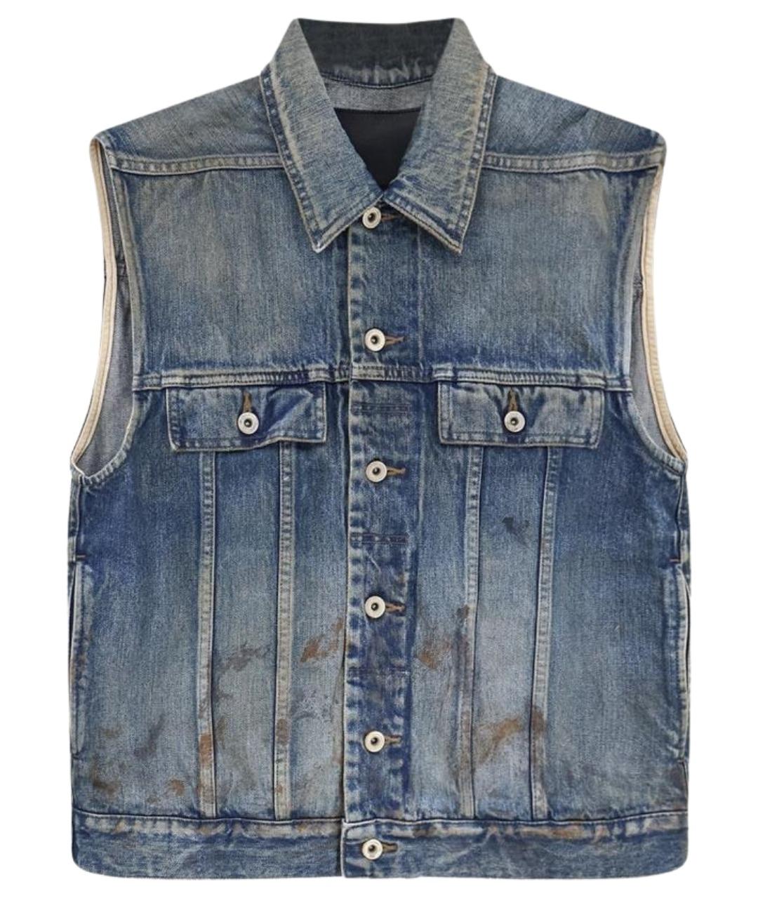 RICK OWENS DRKSHDW Синий хлопковый жилет, фото 1