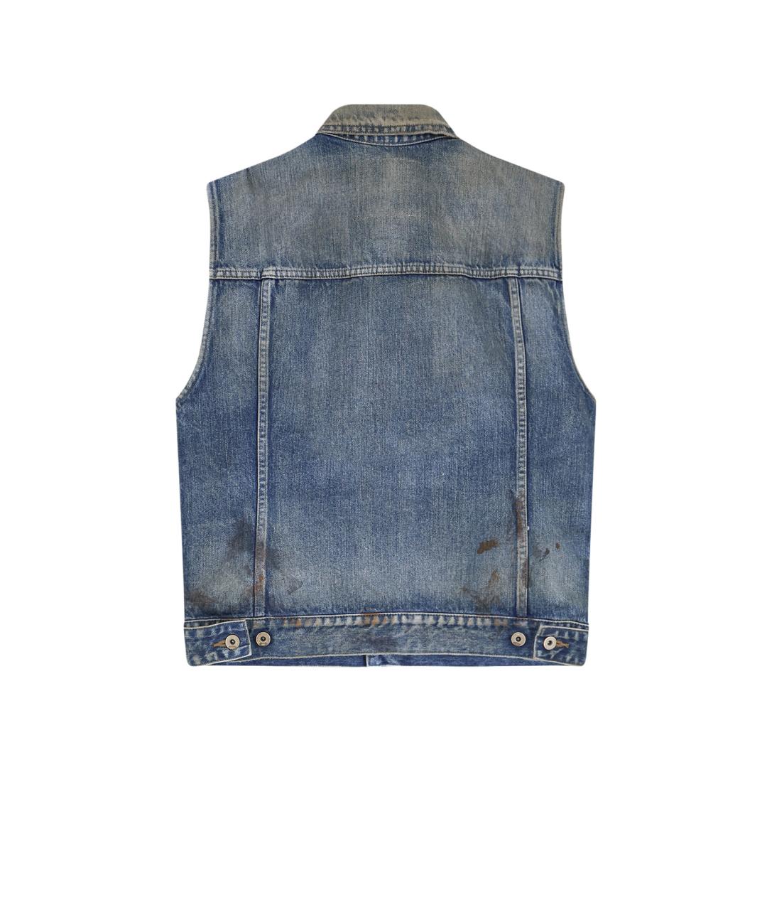 RICK OWENS DRKSHDW Синий хлопковый жилет, фото 2