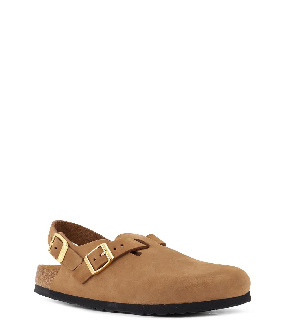 BIRKENSTOCK Коричневые замшевые сабо, фото 2