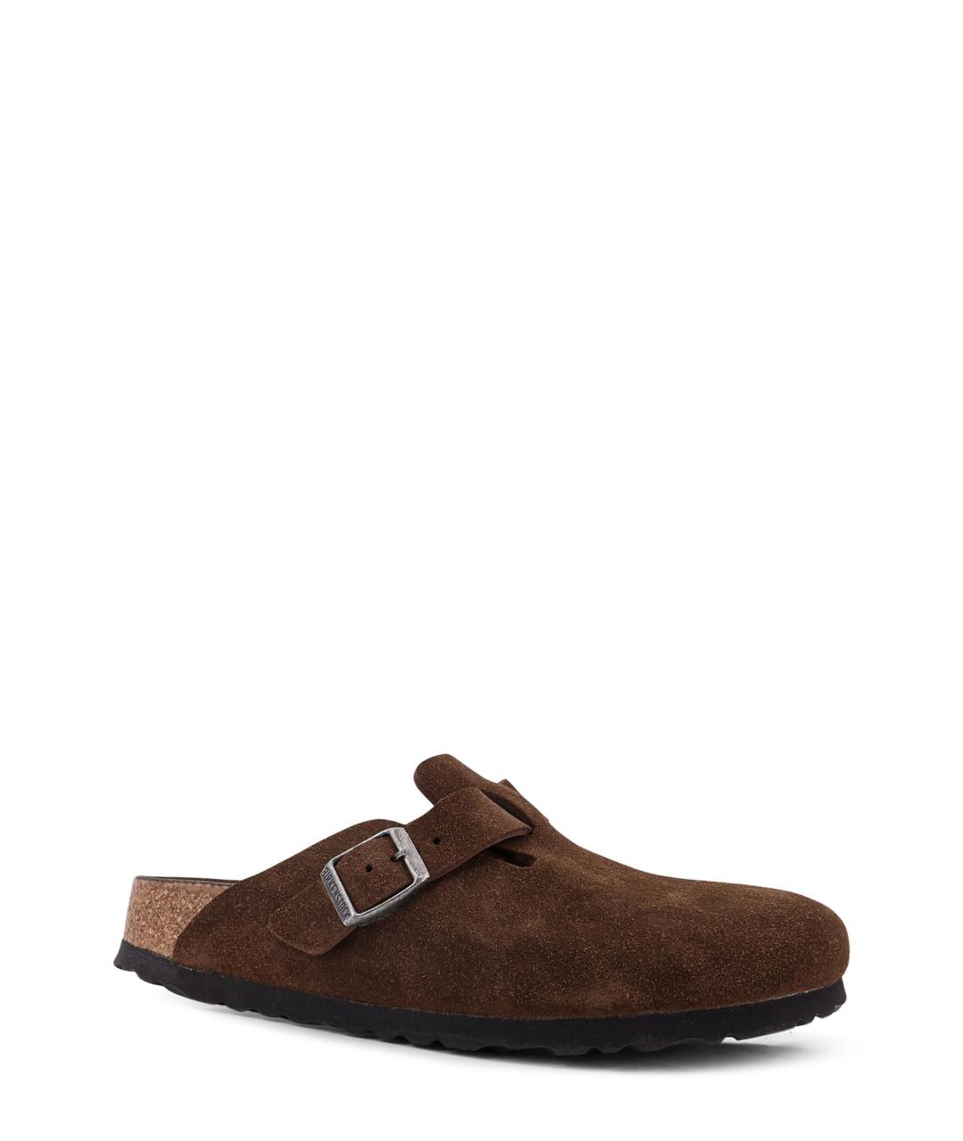 BIRKENSTOCK Коричневые замшевые мюли, фото 2