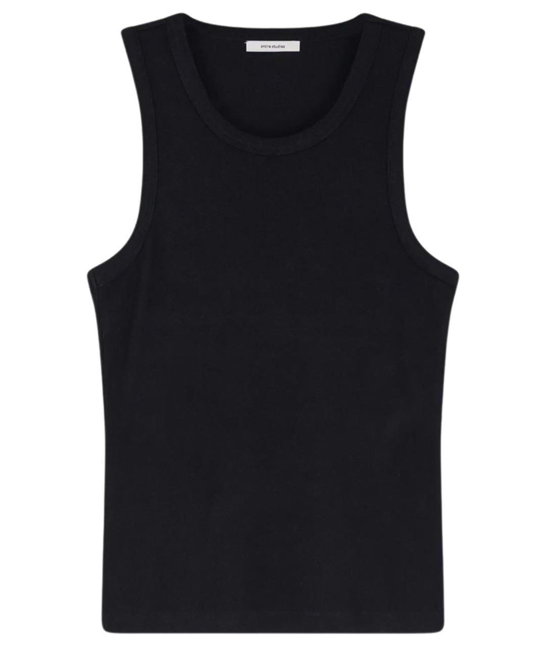 entire studios Черная хлопко-эластановая майка, фото 1