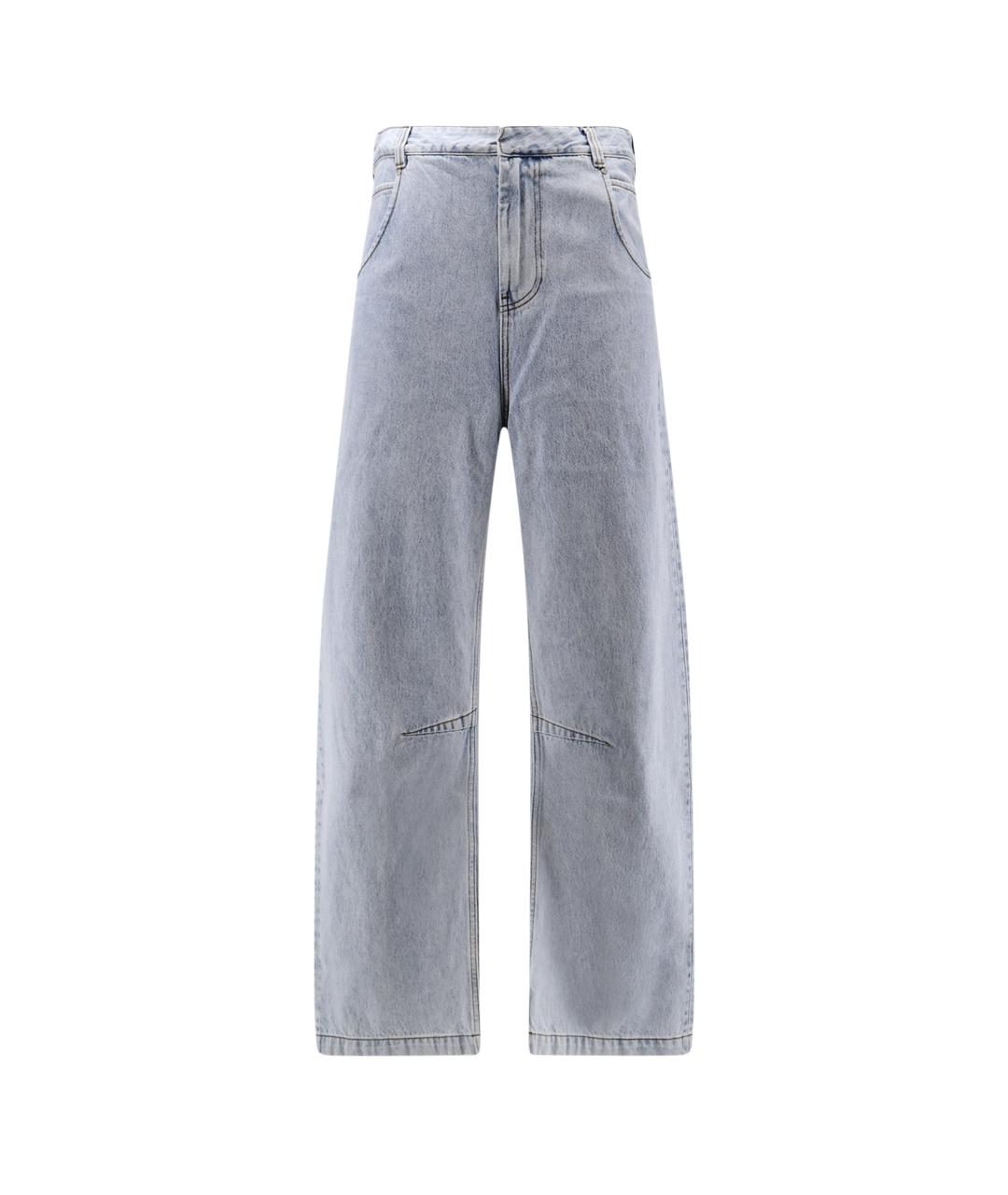 entire studios Синие хлопковые прямые джинсы, фото 4