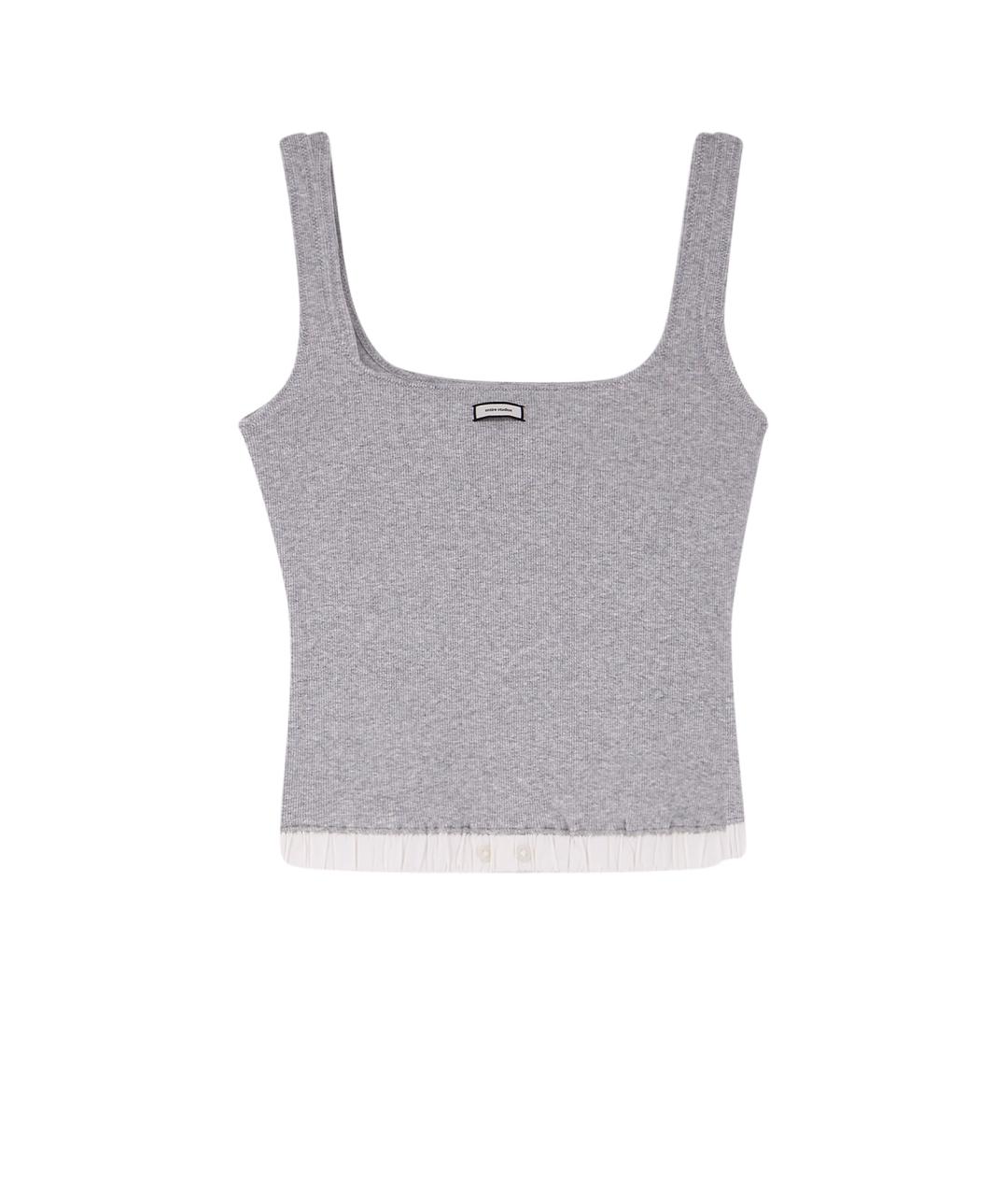 entire studios Серая хлопковая майка, фото 1