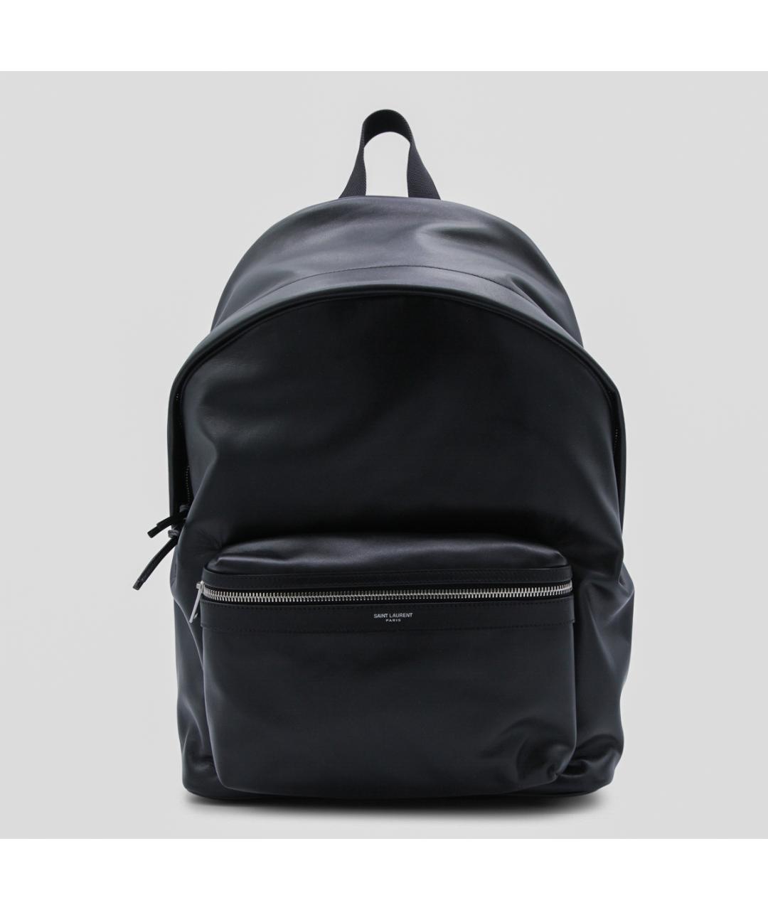 SAINT LAURENT Черный кожаный рюкзак, фото 5