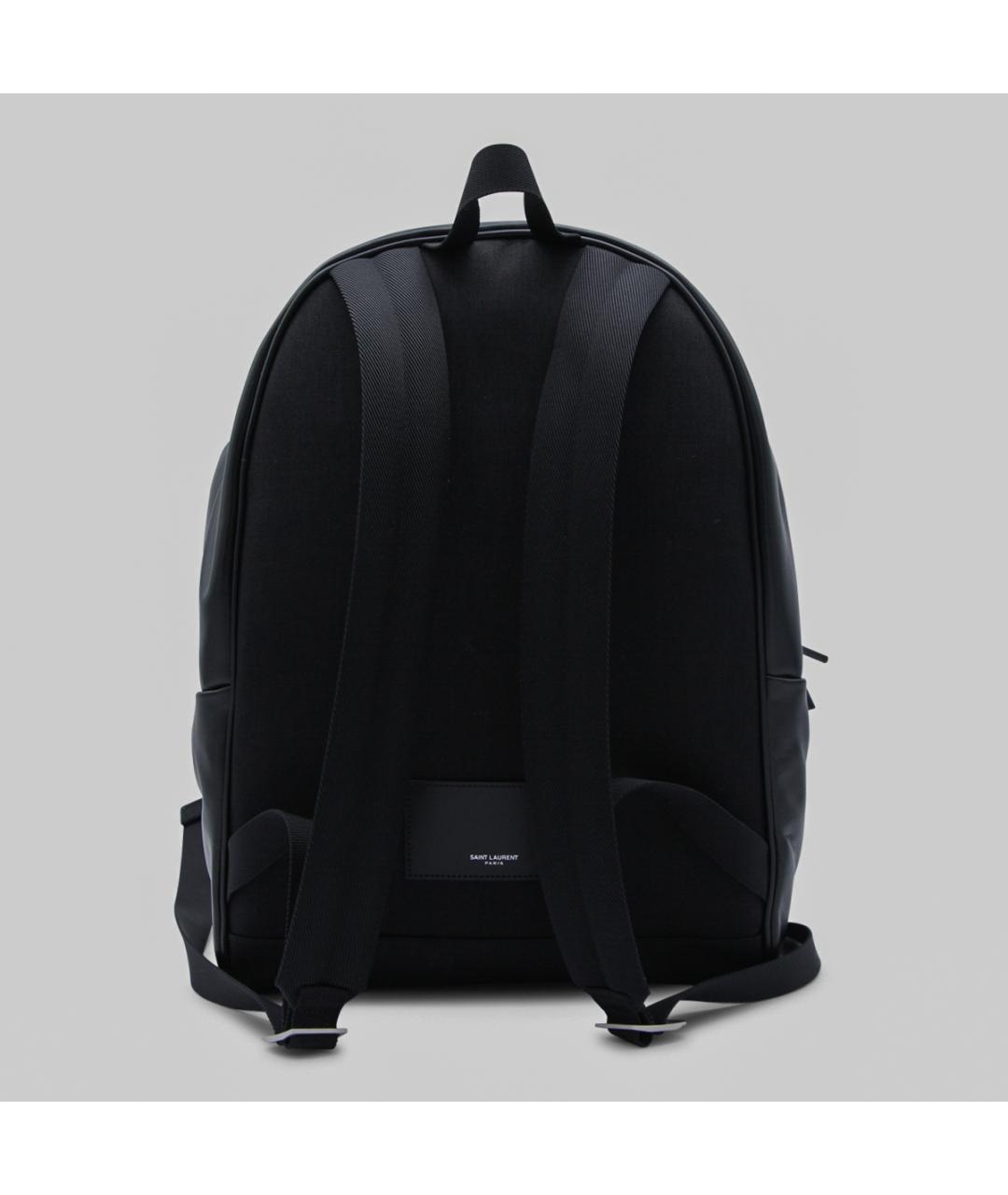 SAINT LAURENT Черный кожаный рюкзак, фото 3
